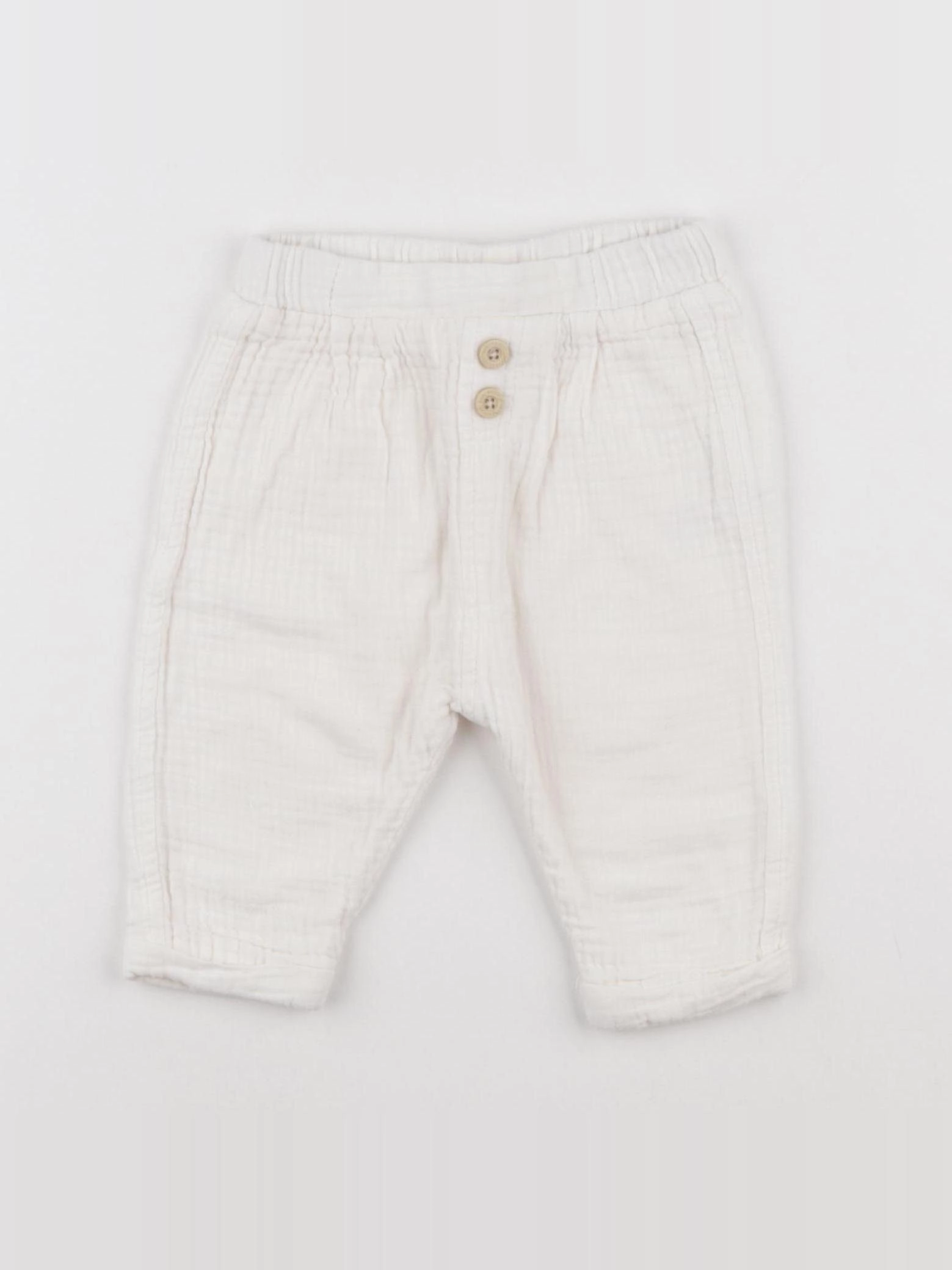 Vertbaudet - pantalon blanc - 6 mois