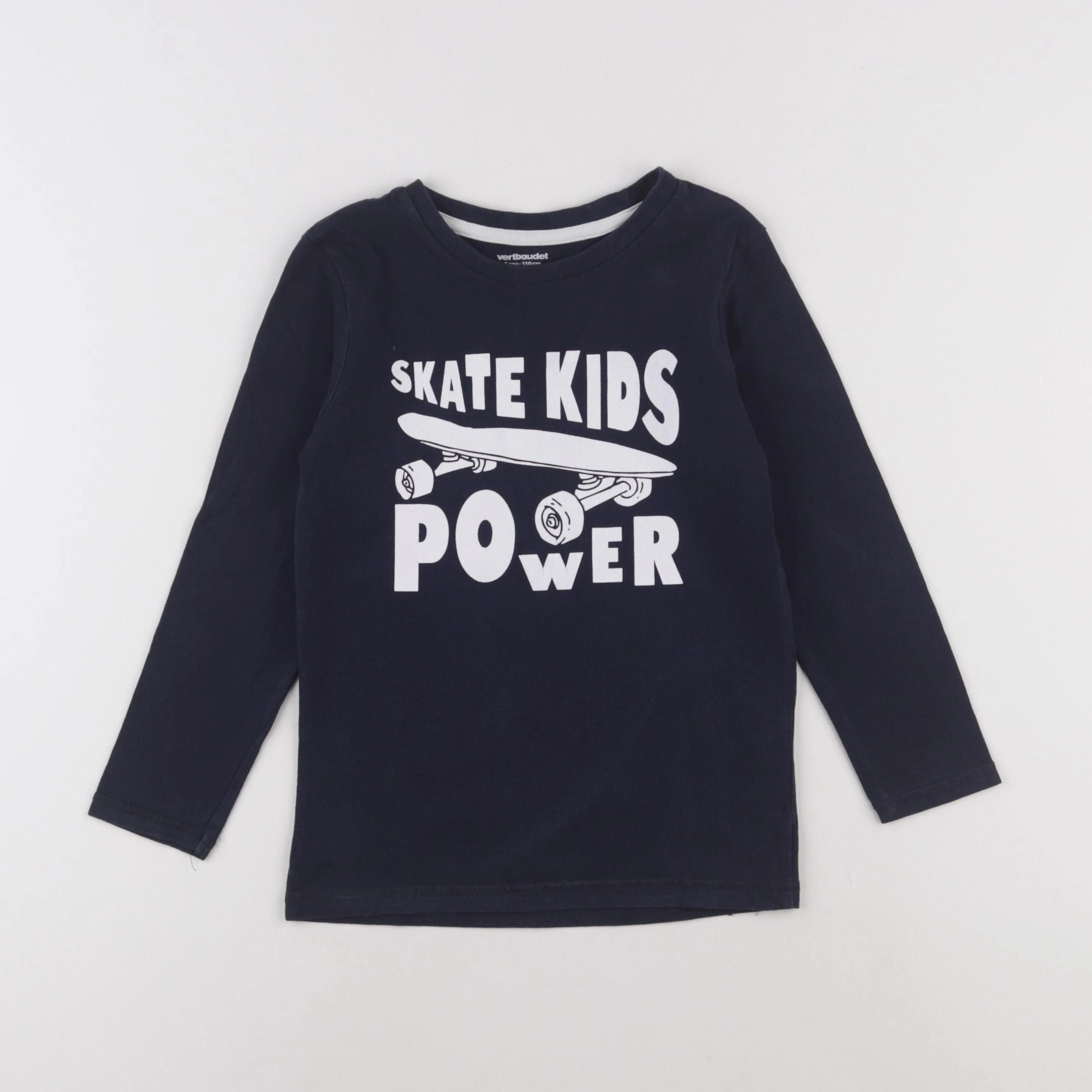 Vertbaudet - tee-shirt bleu - 5 ans