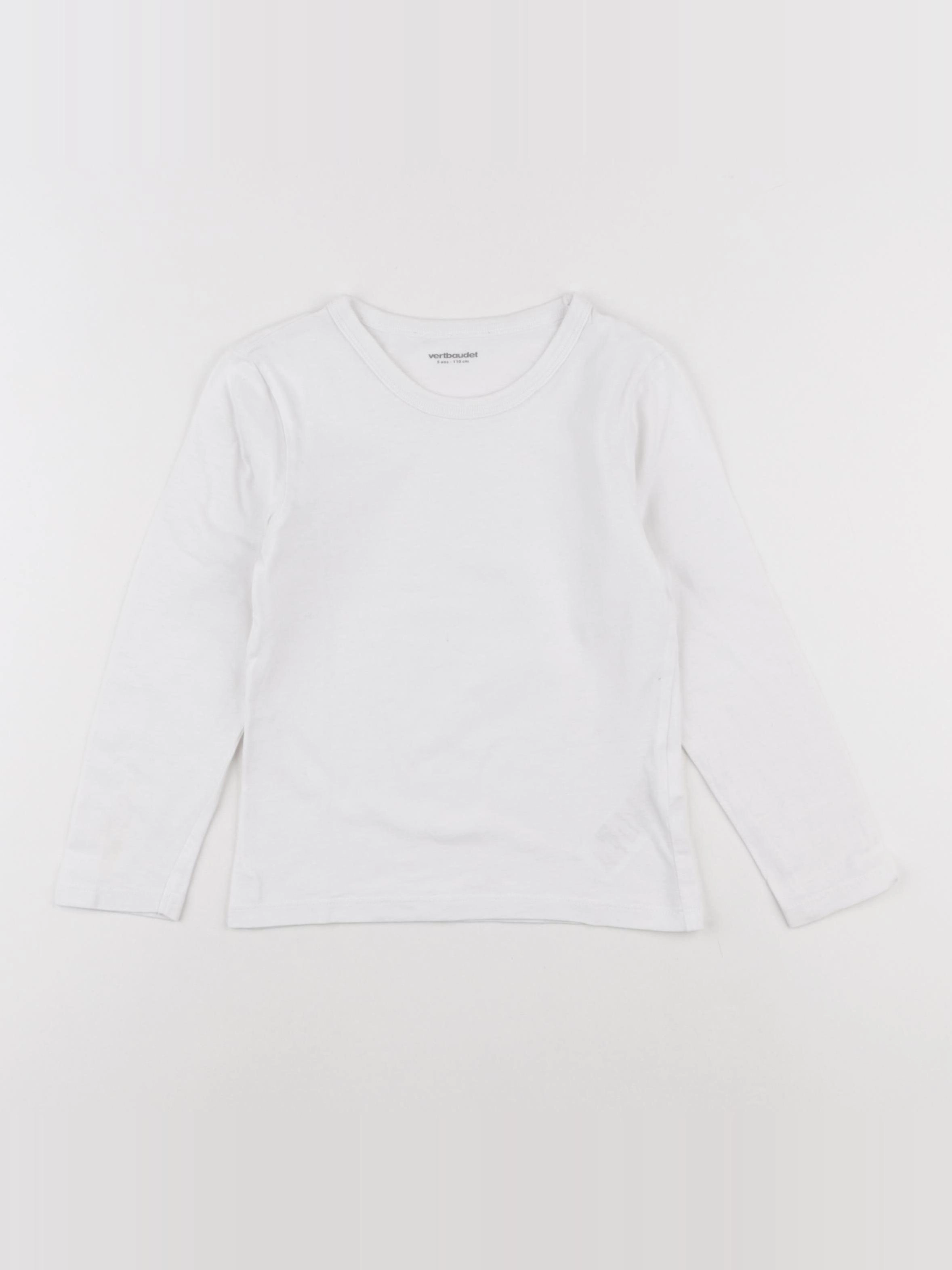 Vertbaudet - tee-shirt blanc - 5 ans