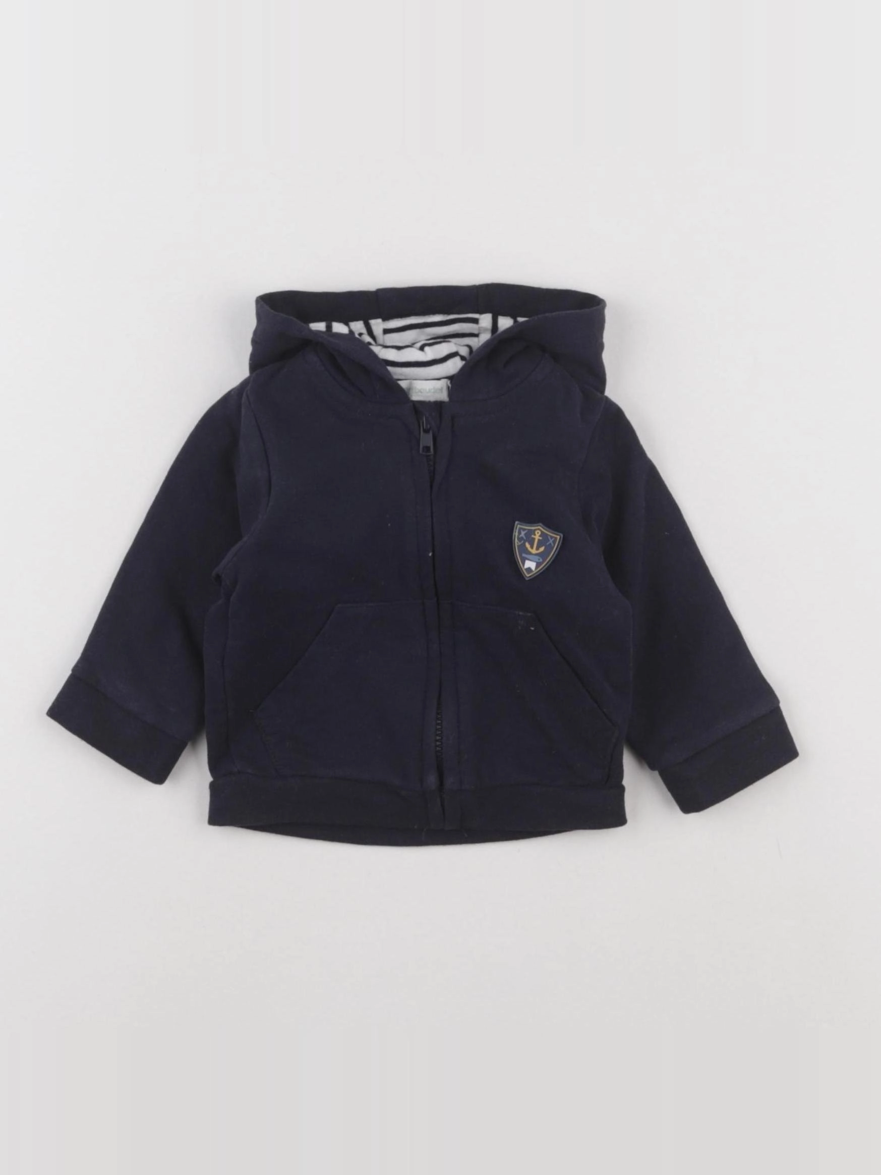 Vertbaudet - gilet bleu - 3 mois