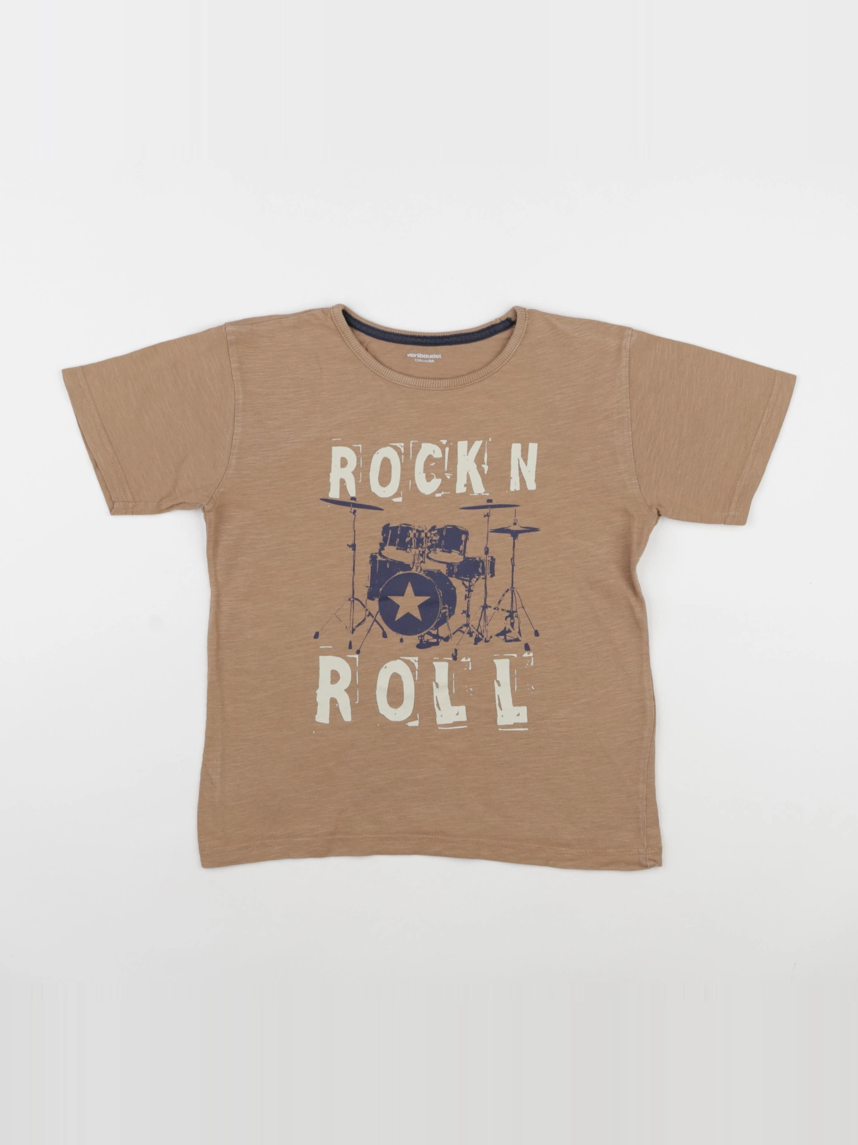 Vertbaudet - tee-shirt marron - 8 ans