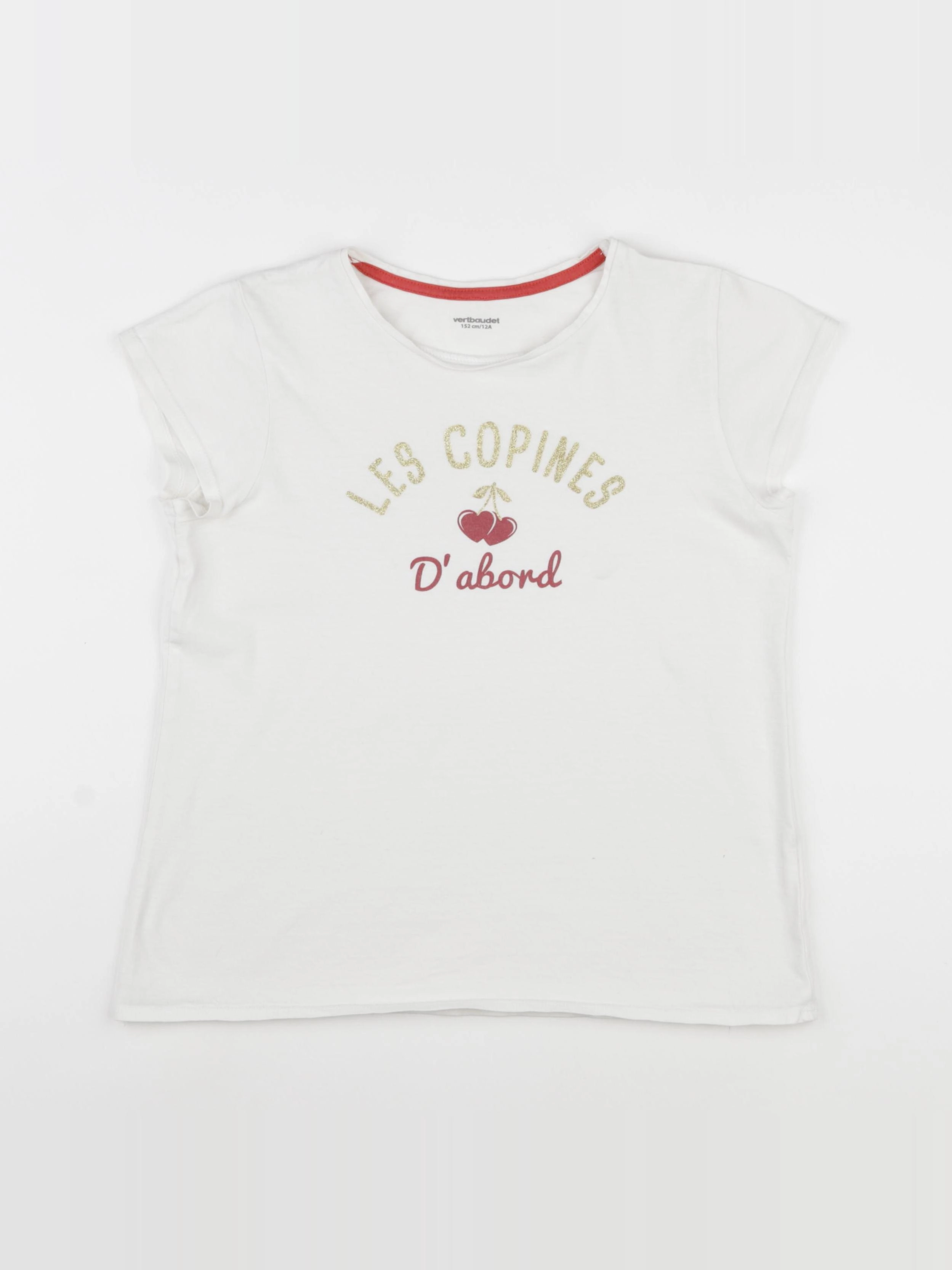 Vertbaudet - tee-shirt blanc - 12 ans