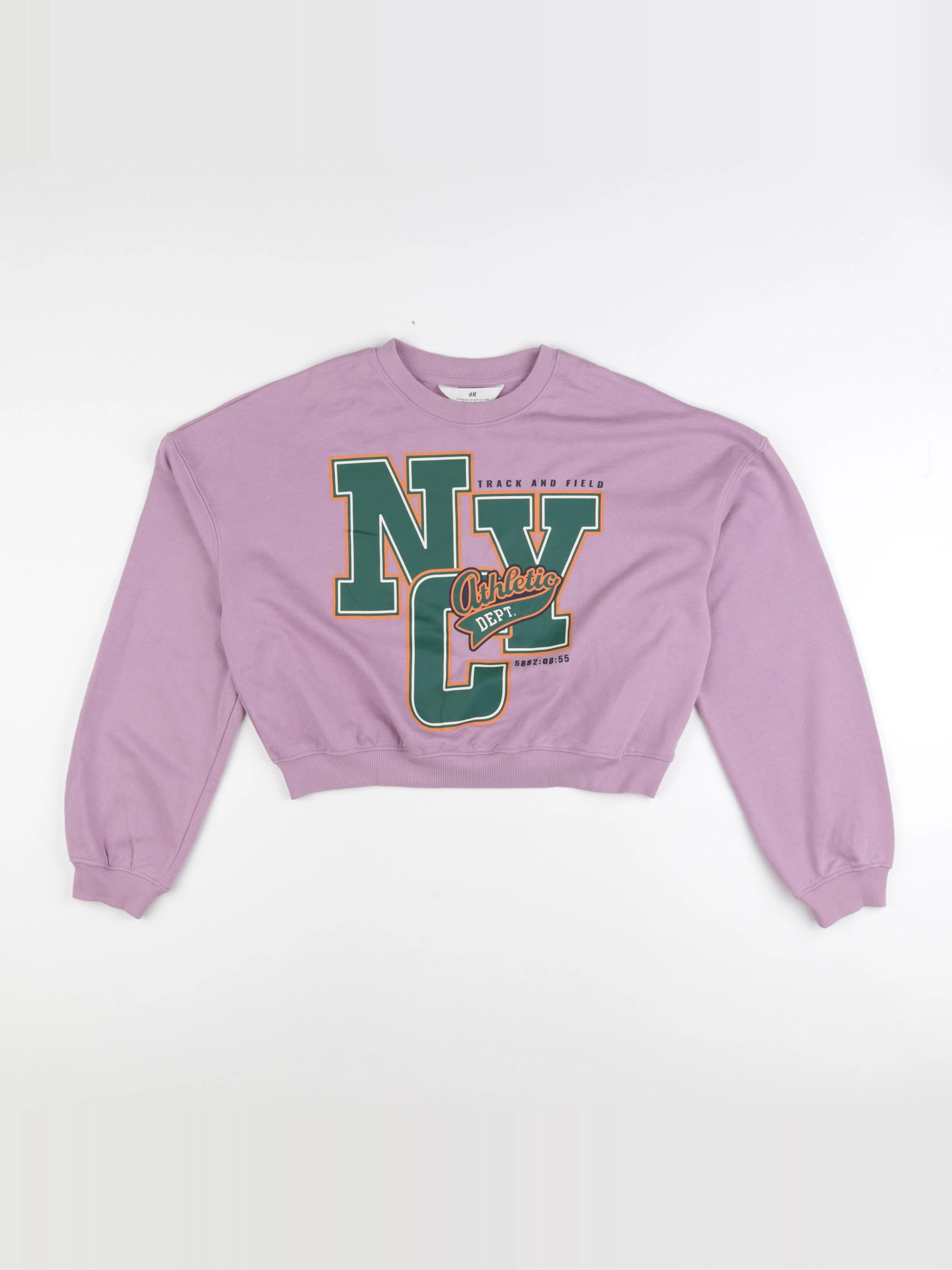 H&M - sweat rose - 12/14 ans