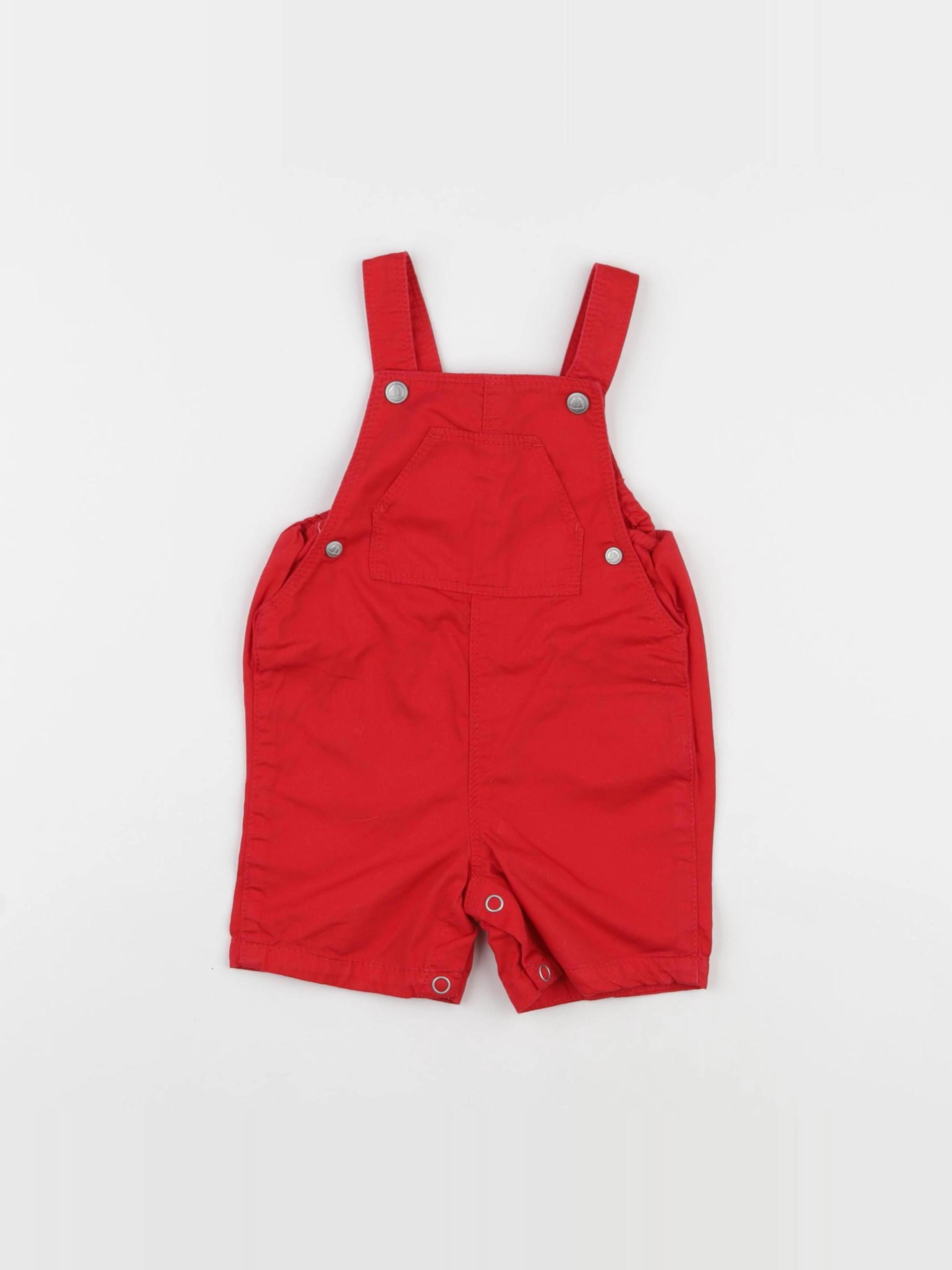Petit Bateau - salopette rouge - 6 mois