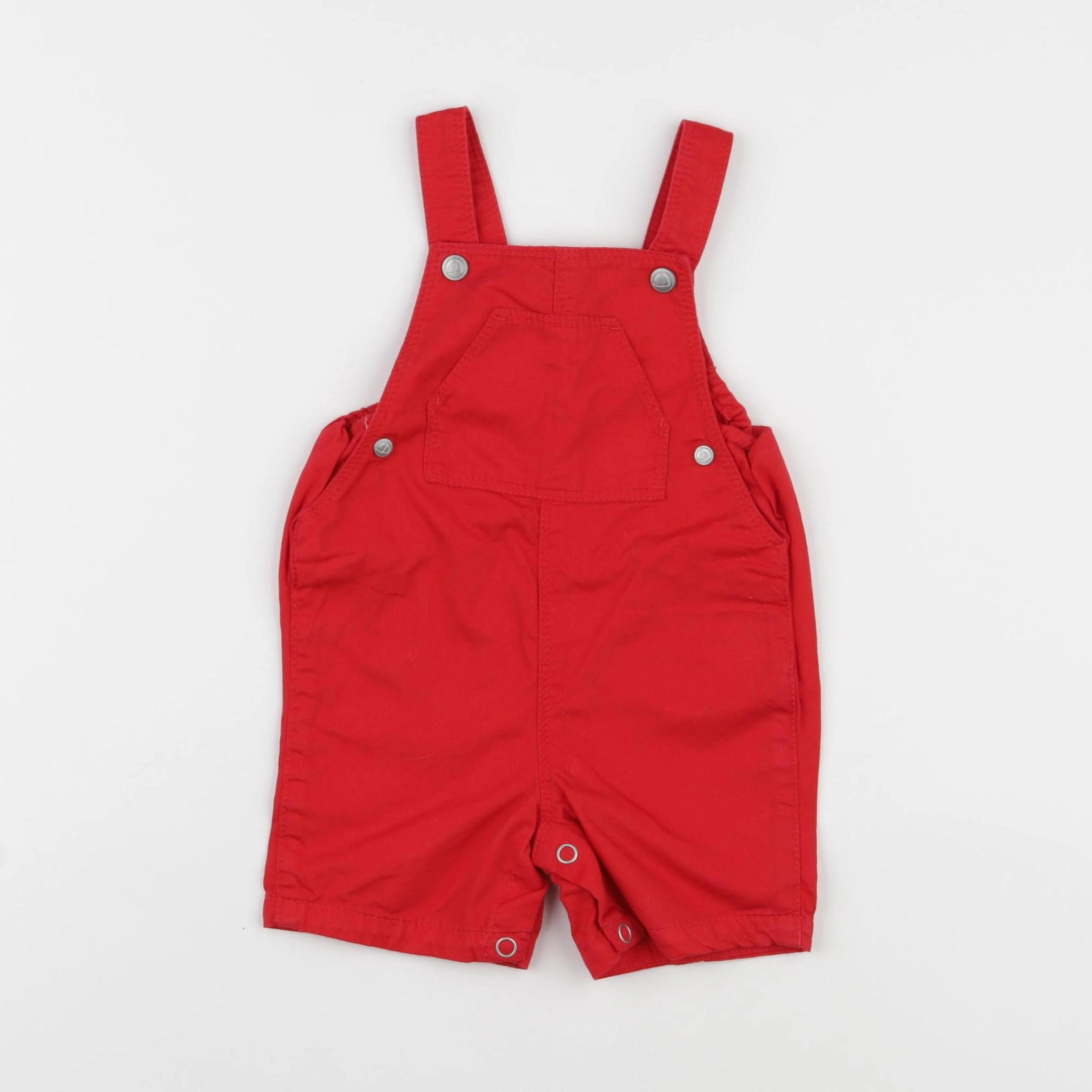 Petit Bateau - salopette rouge - 6 mois
