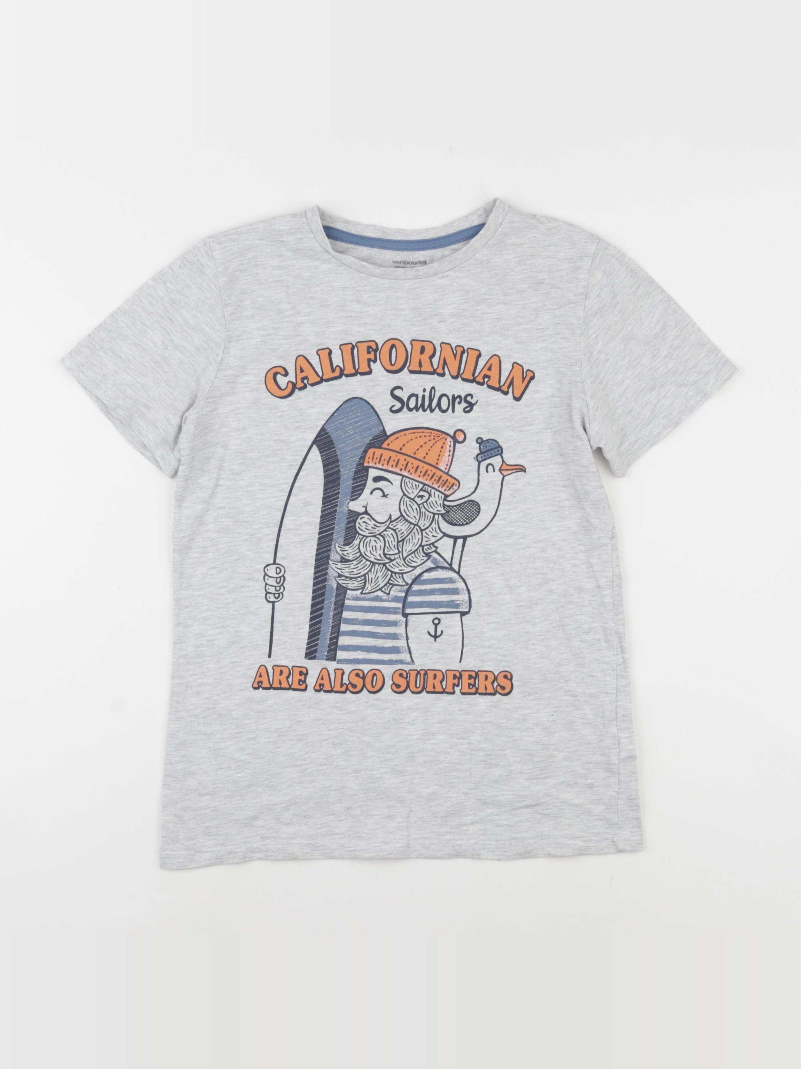 Vertbaudet - tee-shirt gris - 12 ans