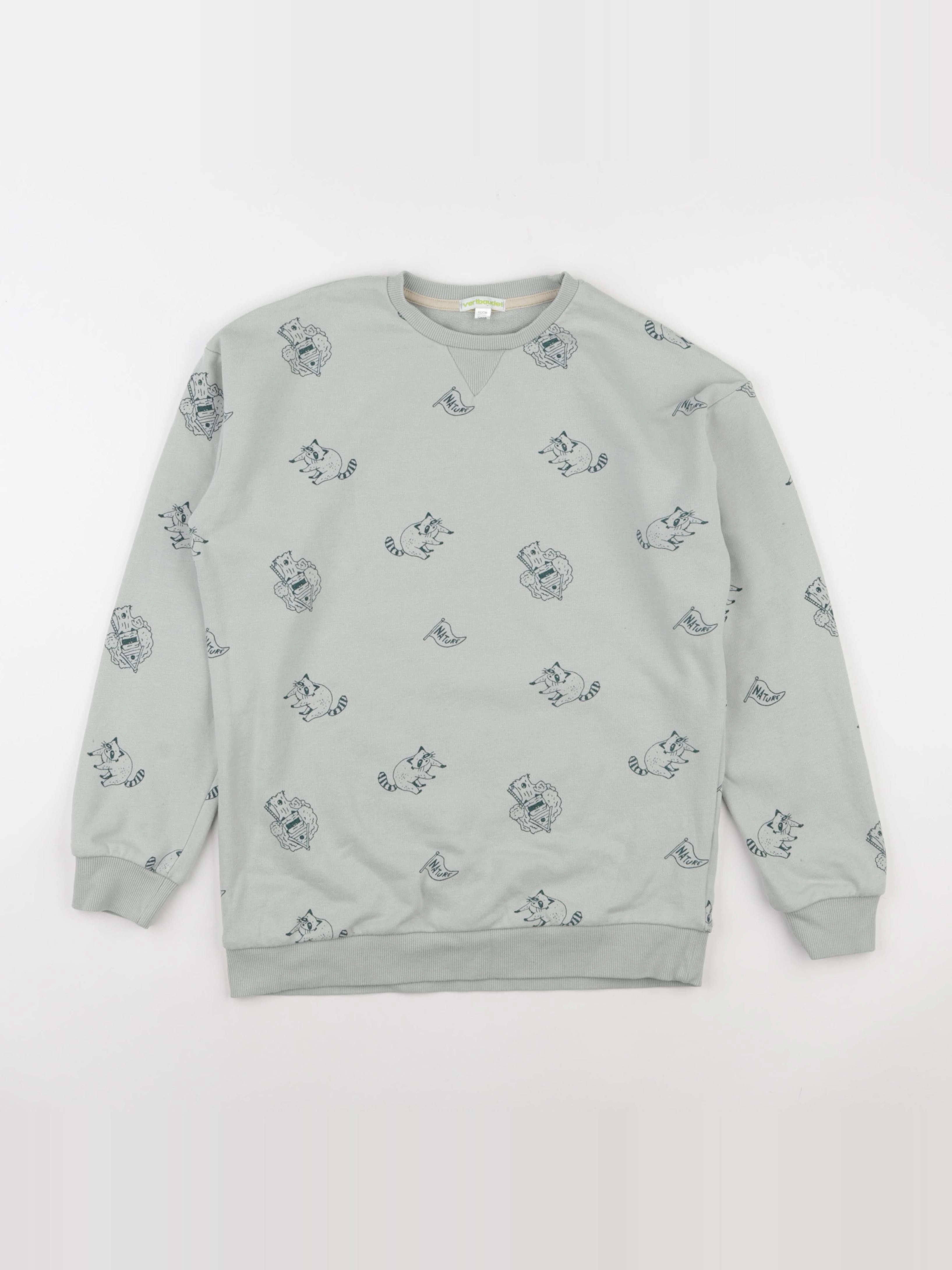Vertbaudet - sweat vert - 12 ans