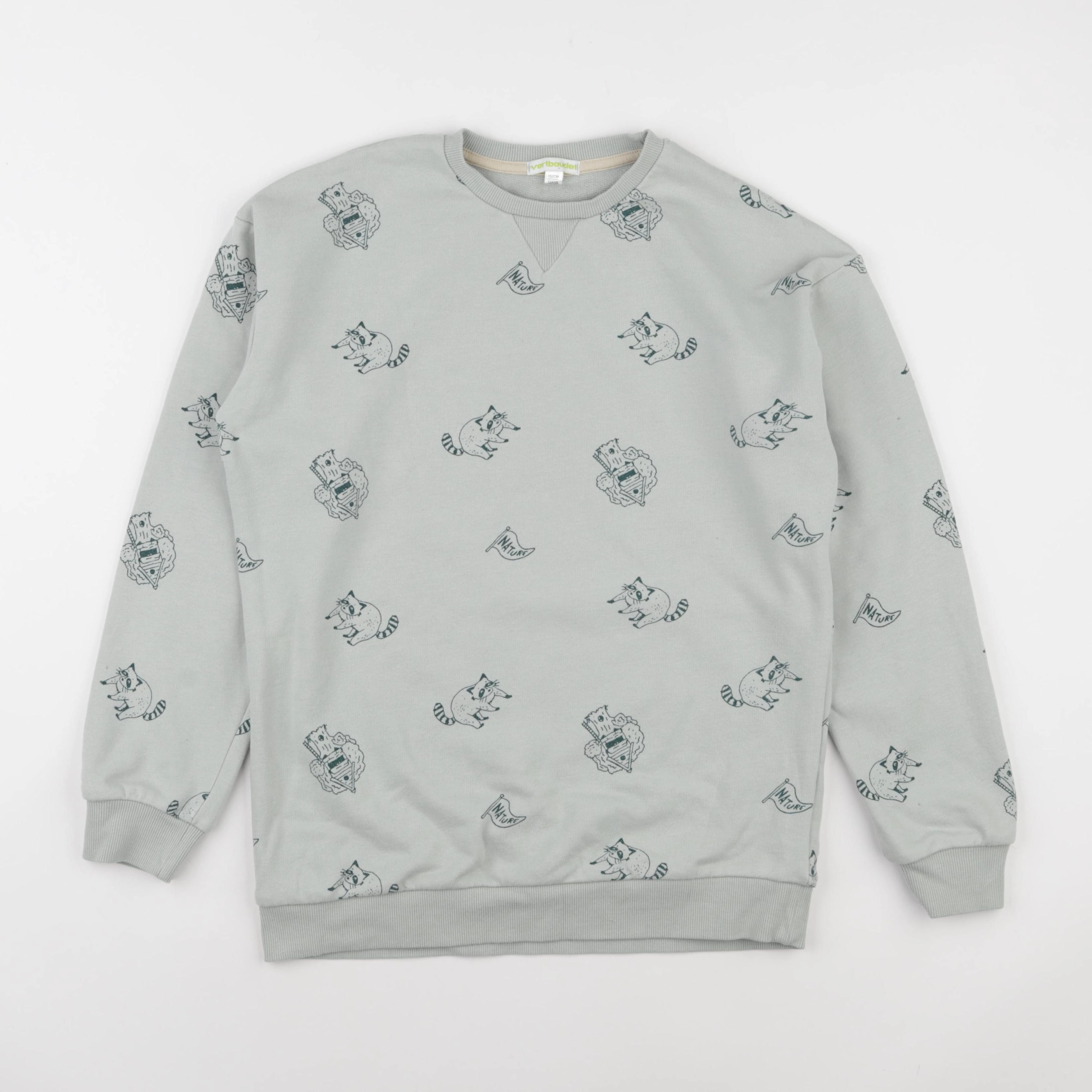Vertbaudet - sweat vert - 12 ans