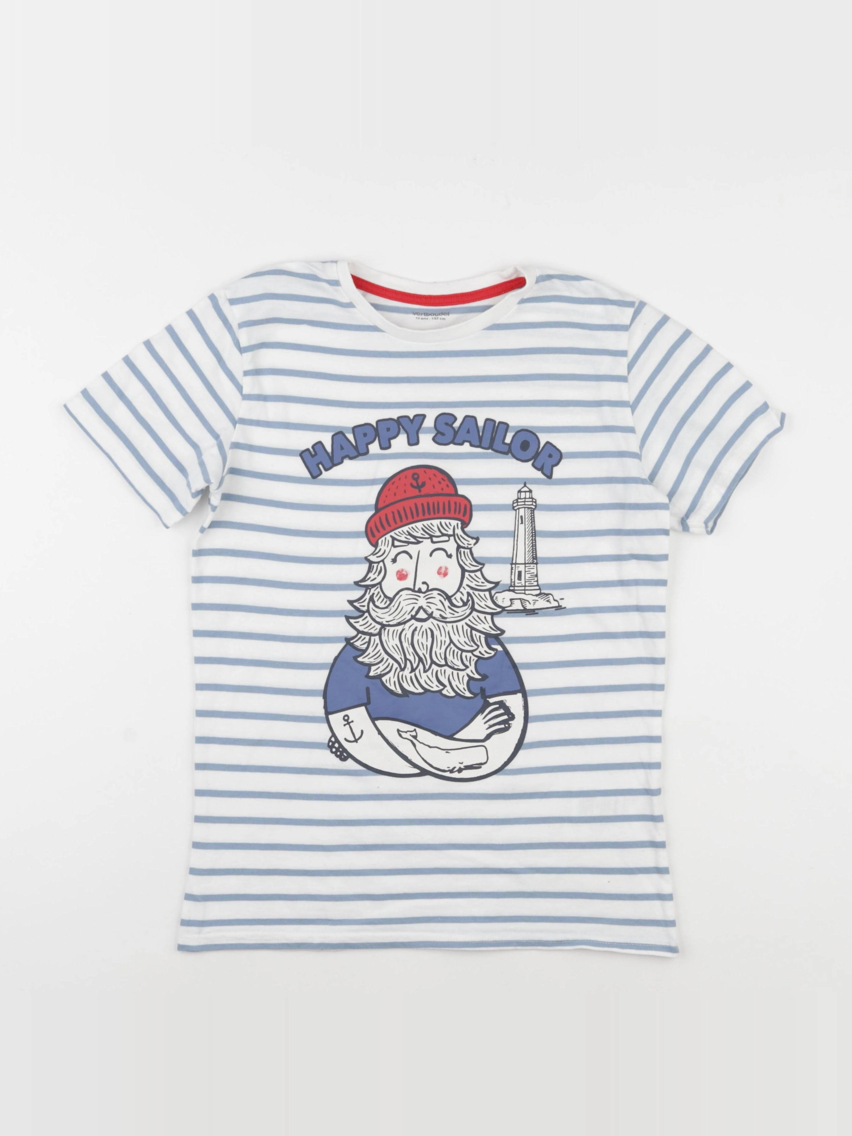 Vertbaudet - tee-shirt bleu - 12 ans