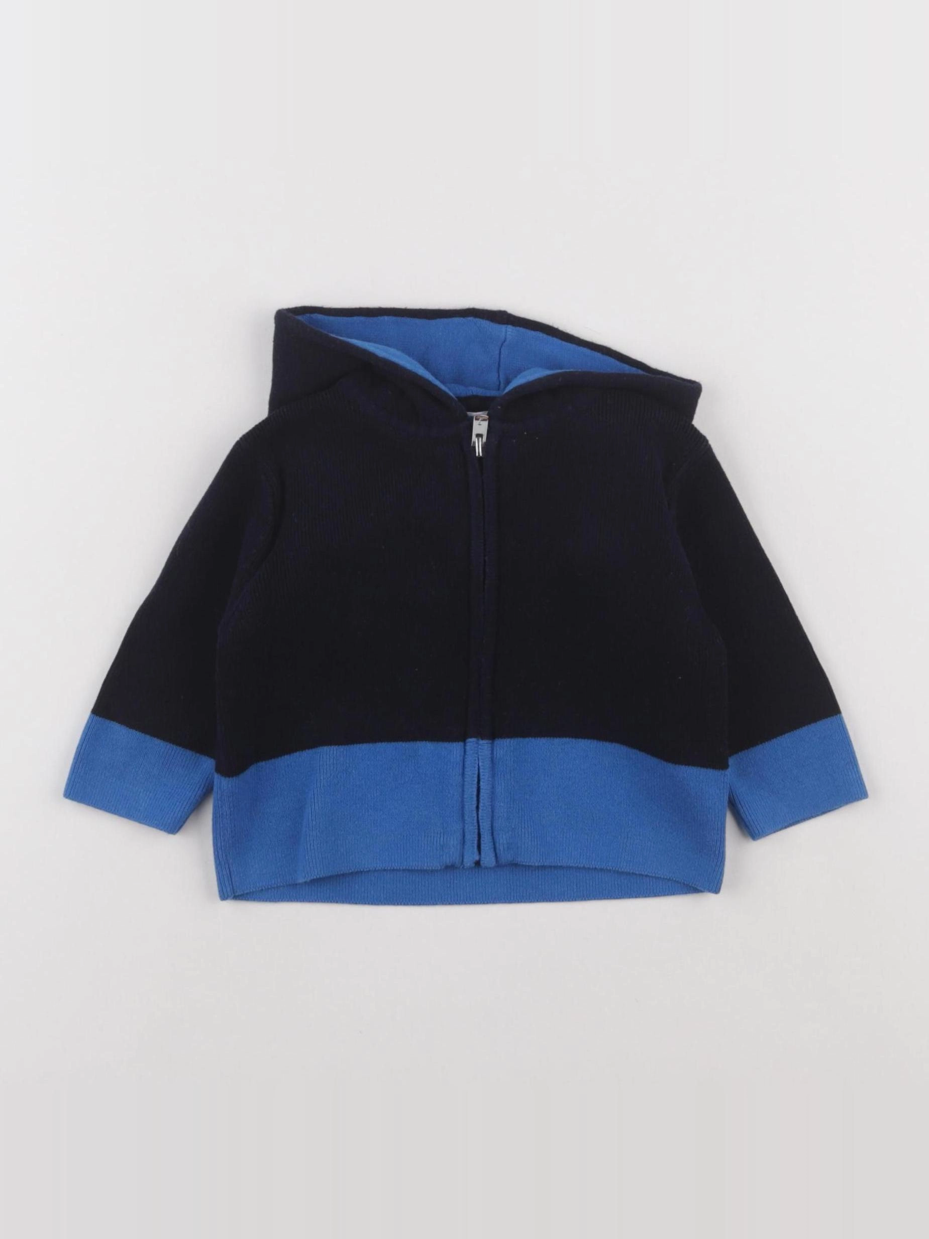 Jacadi - gilet bleu - 6 mois