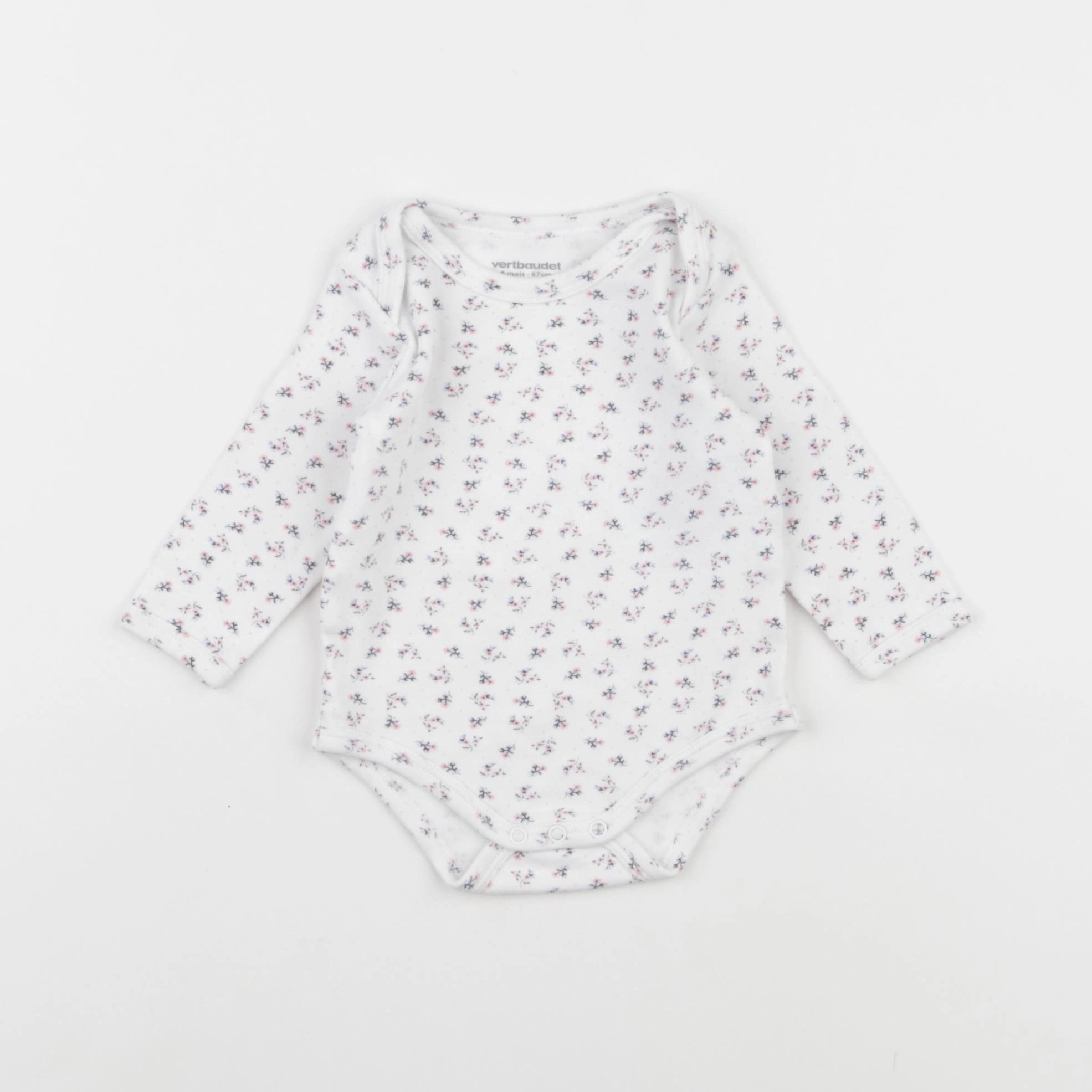 Vertbaudet - body beige - 6 mois