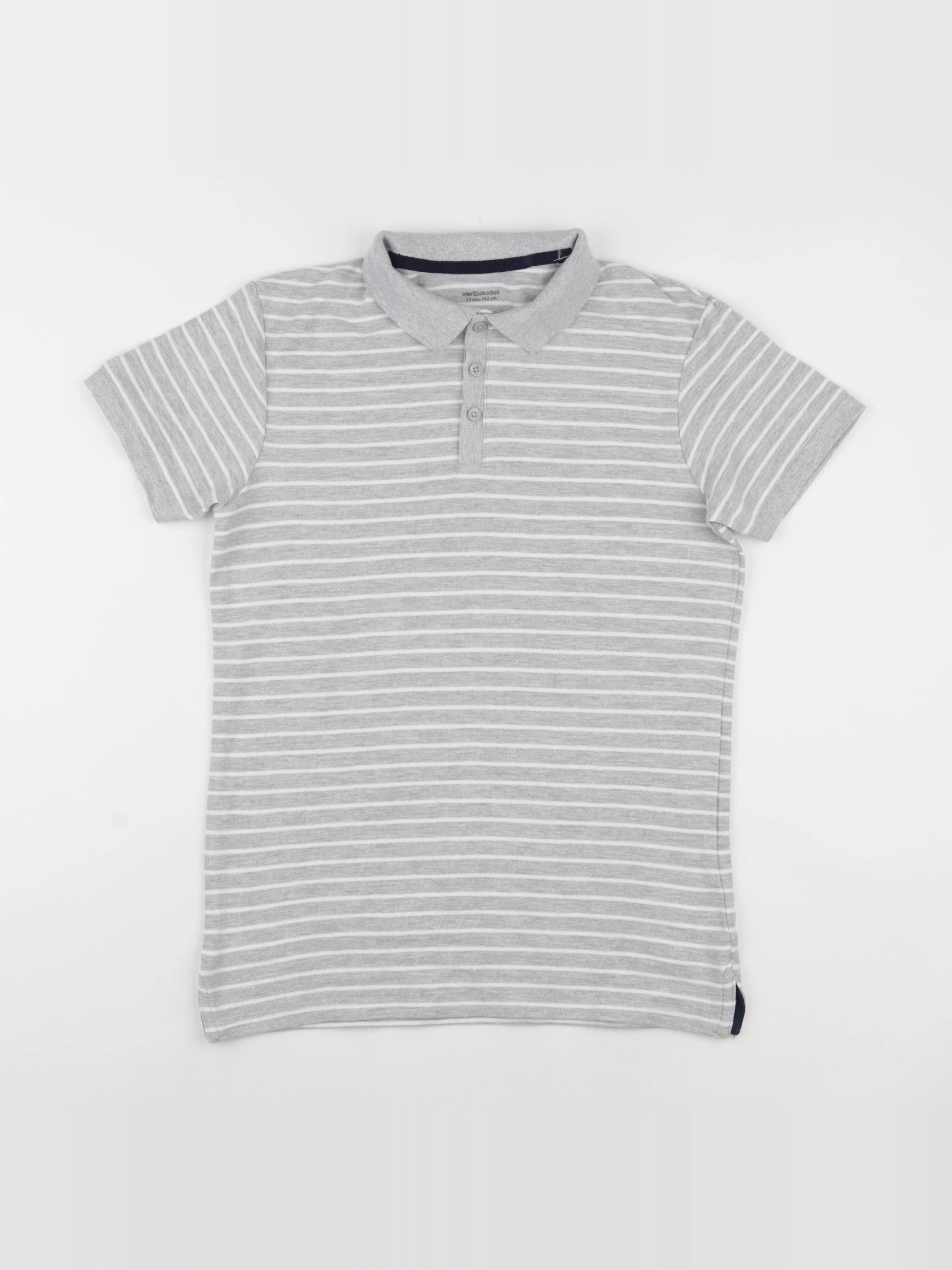 Vertbaudet - polo gris - 12 ans