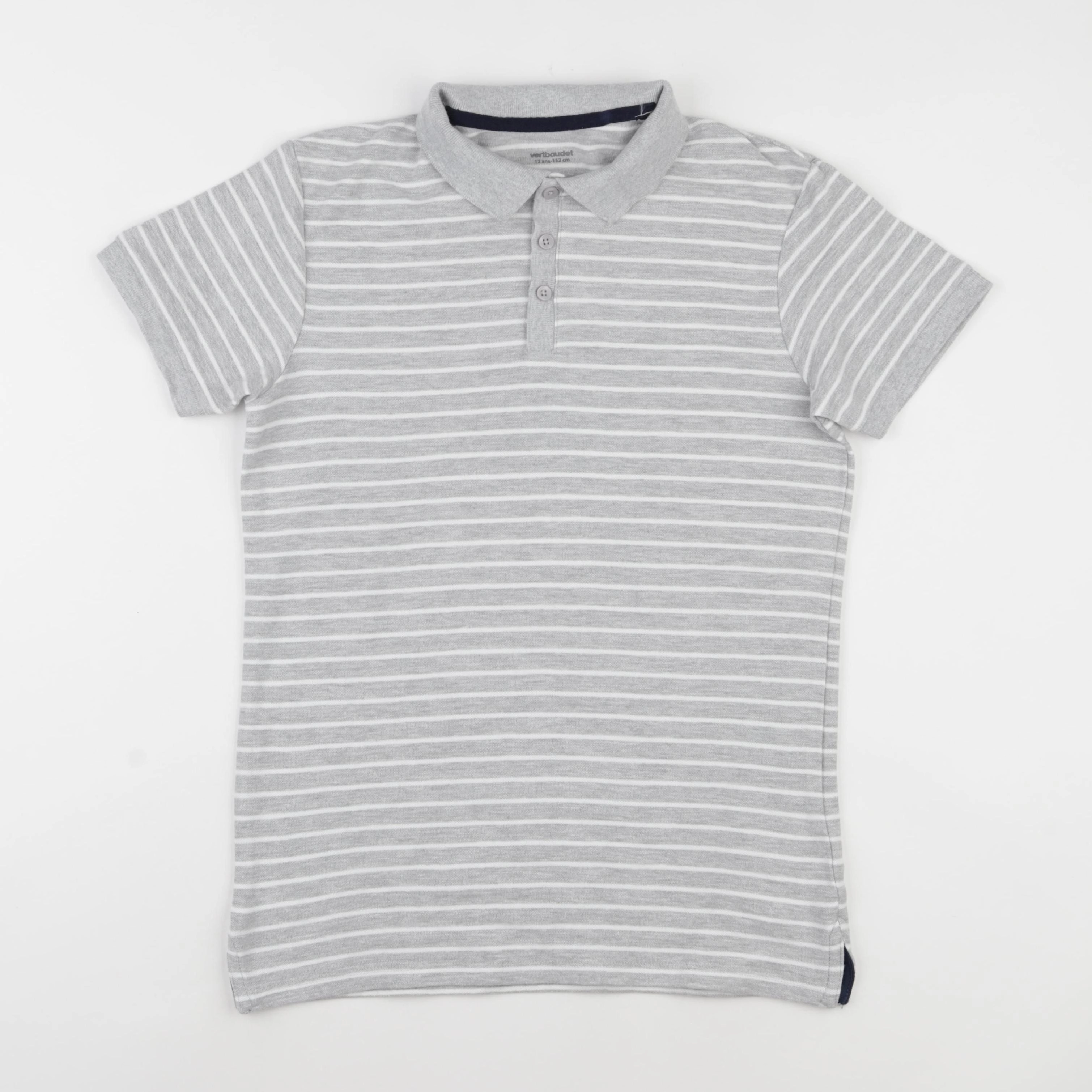 Vertbaudet - polo gris - 12 ans