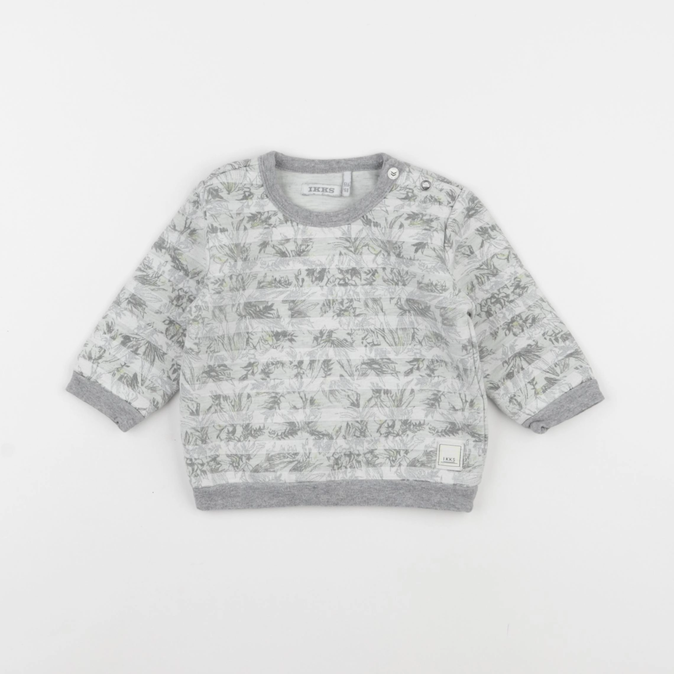 IKKS - sweat gris - 6 mois