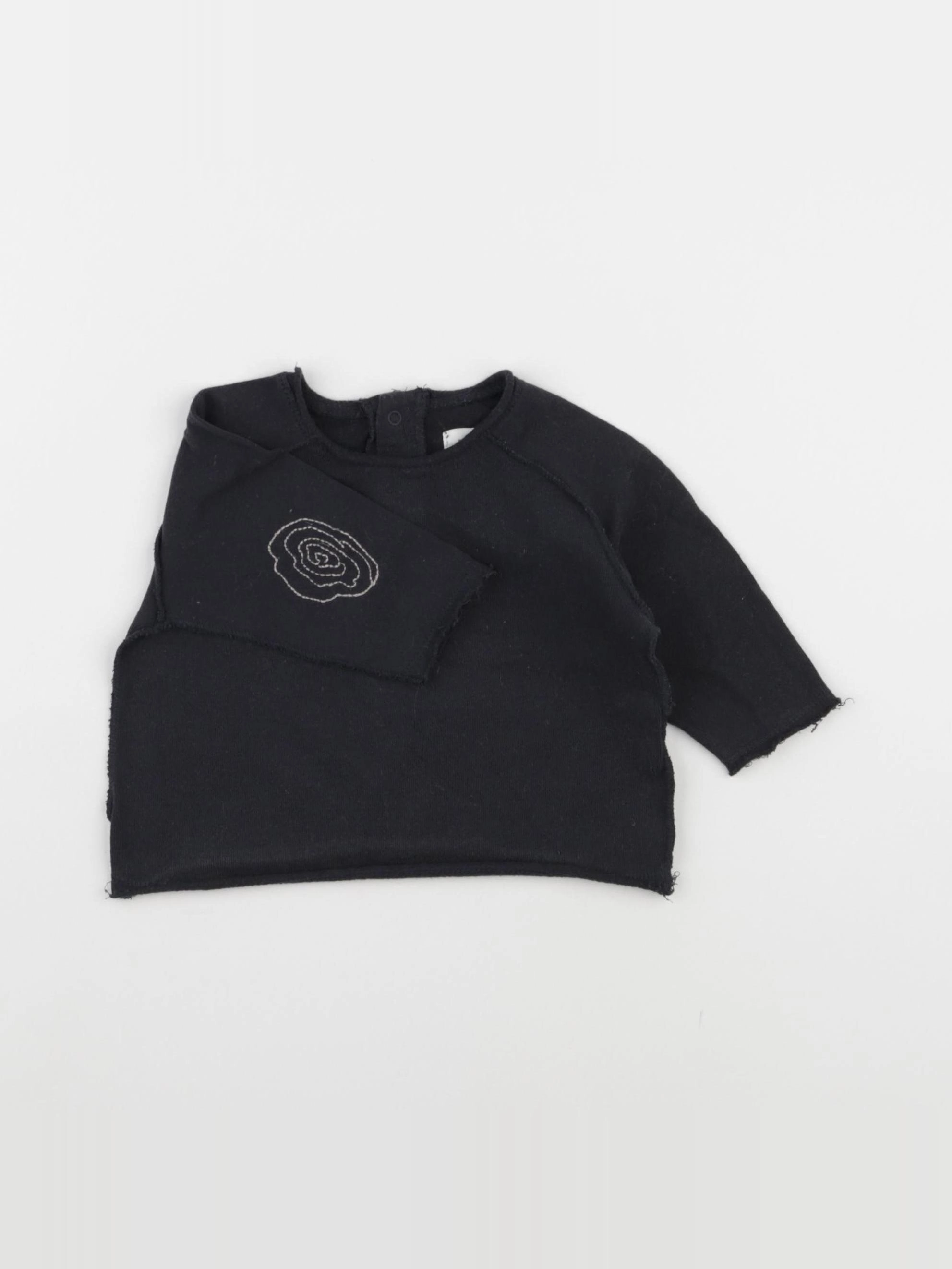 Play Up - sweat noir - 3 mois