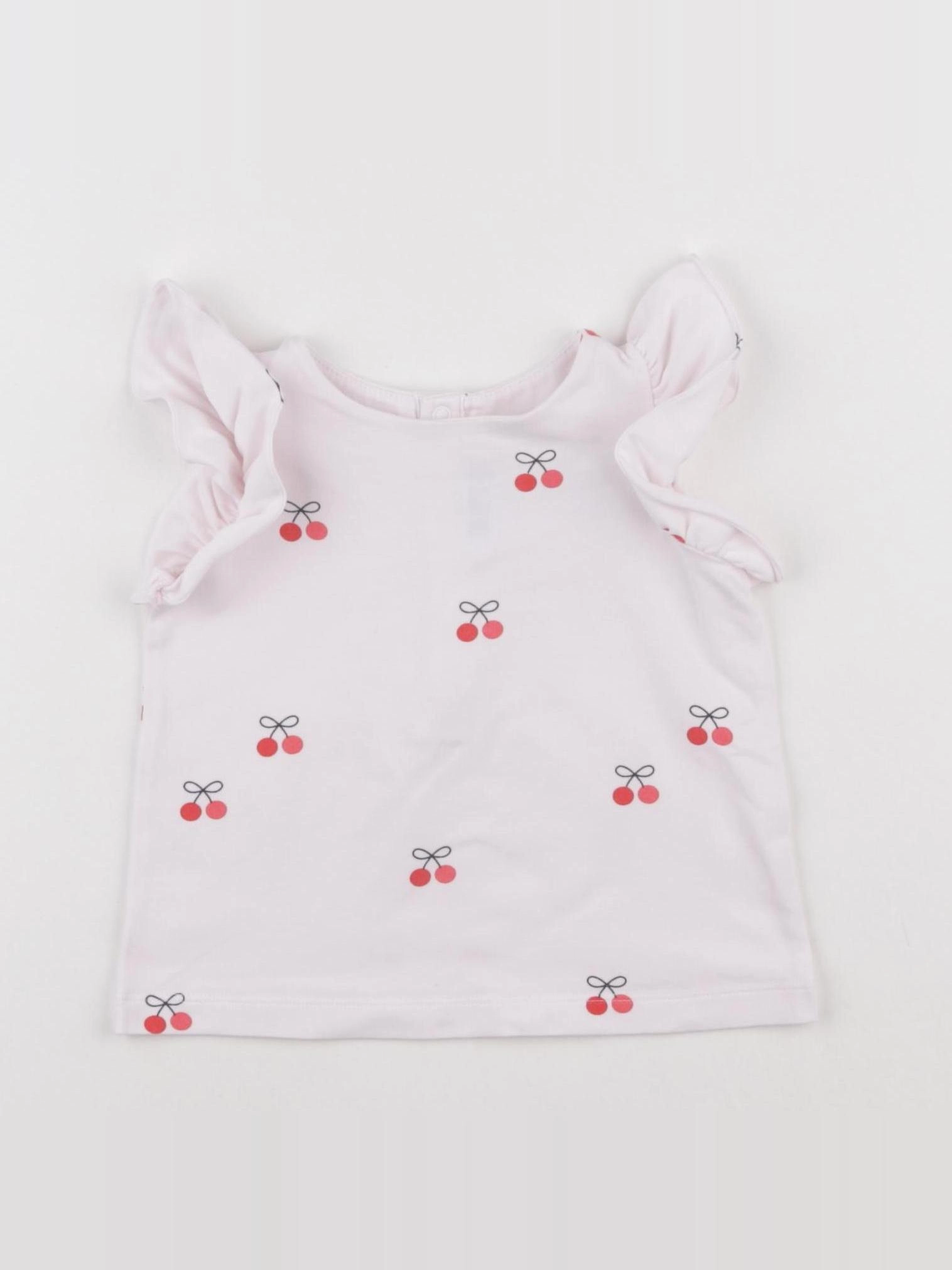 Jacadi - tee-shirt rose - 12 mois