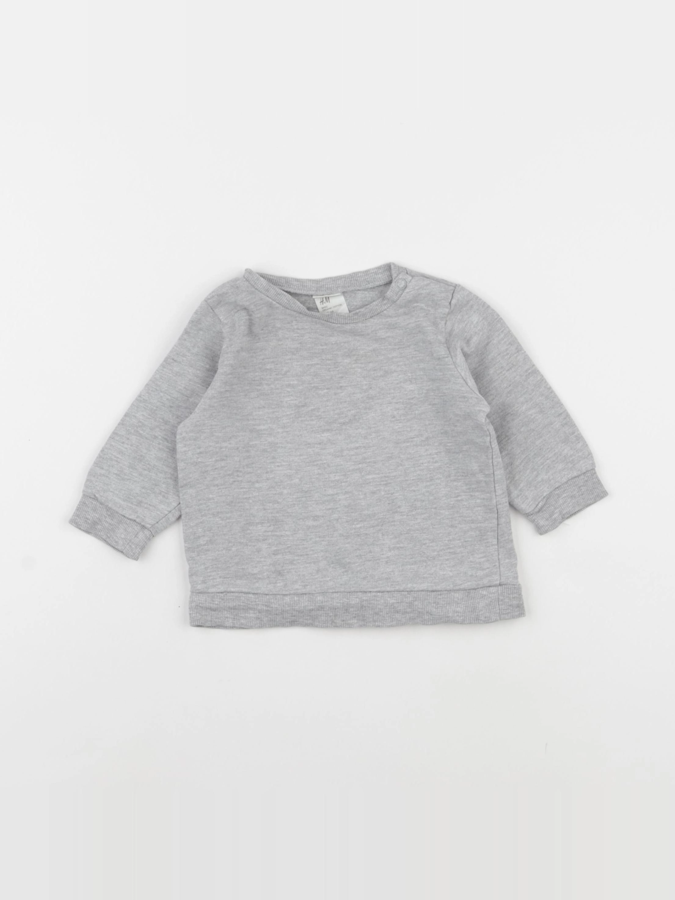 H&M - sweat gris - 6 mois