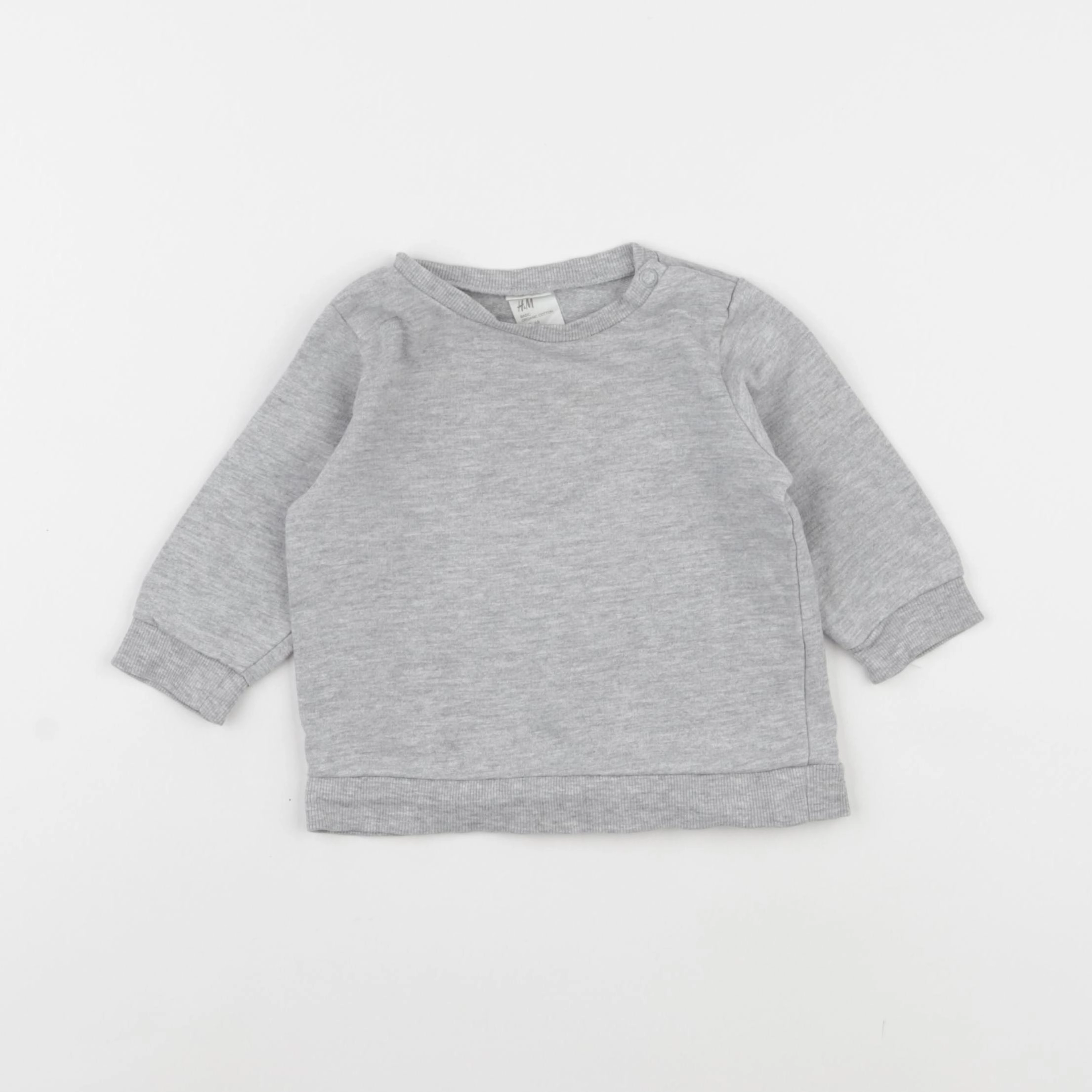 H&M - sweat gris - 6 mois