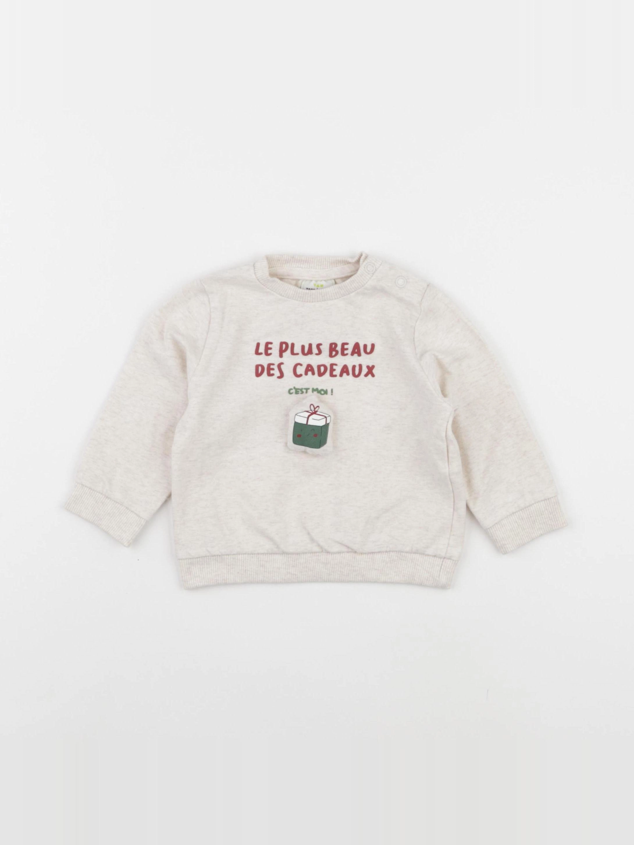 Tape à l'oeil - sweat beige - 6 mois