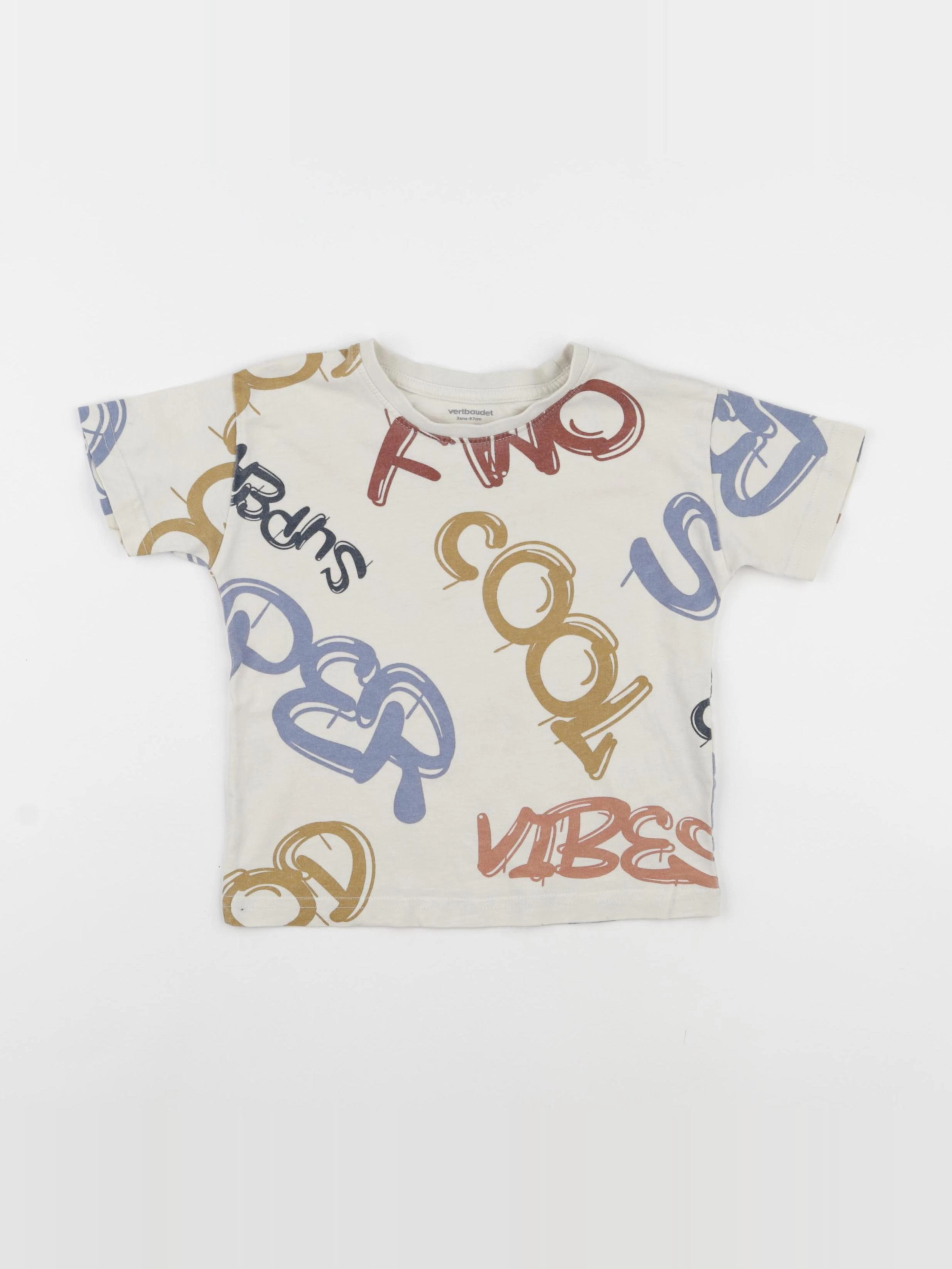 Vertbaudet - tee-shirt multicolore - 3 ans