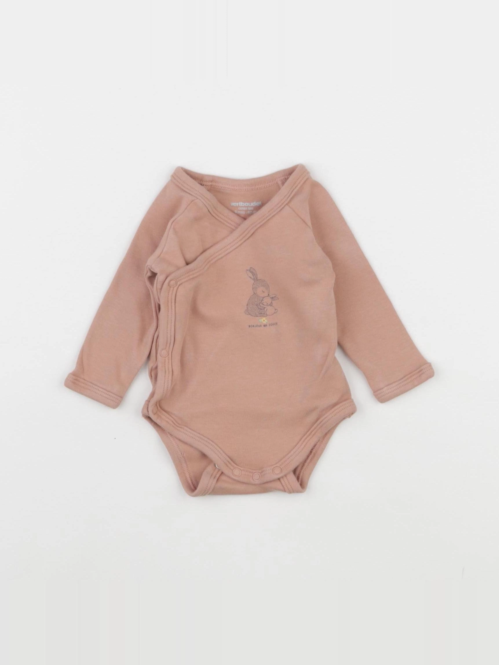 Vertbaudet - body rose - 3 mois