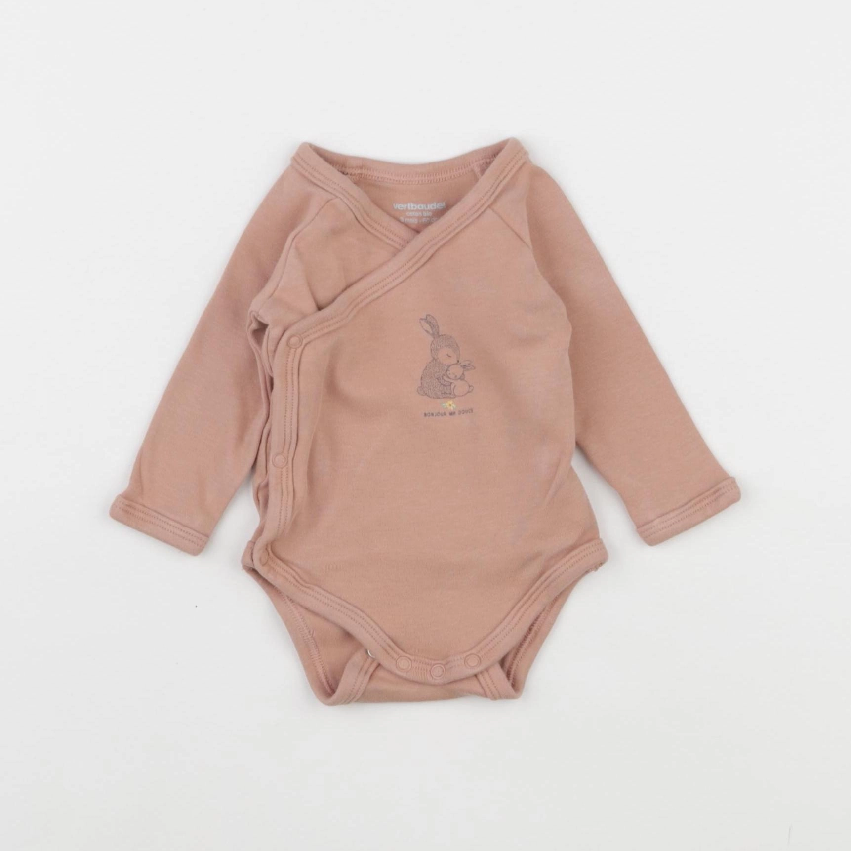 Vertbaudet - body rose - 3 mois