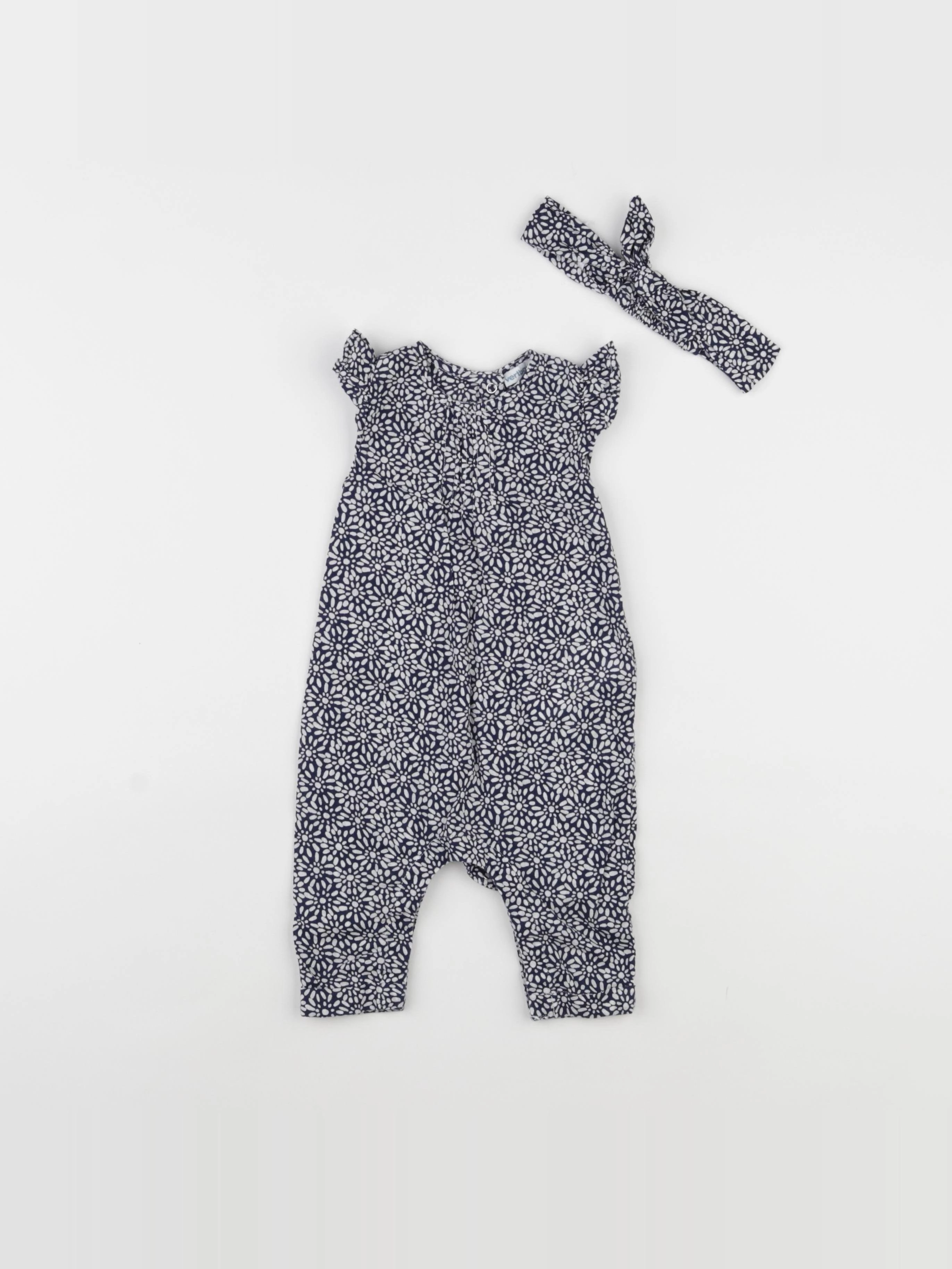 Vertbaudet - combinaison bleu - 3 mois