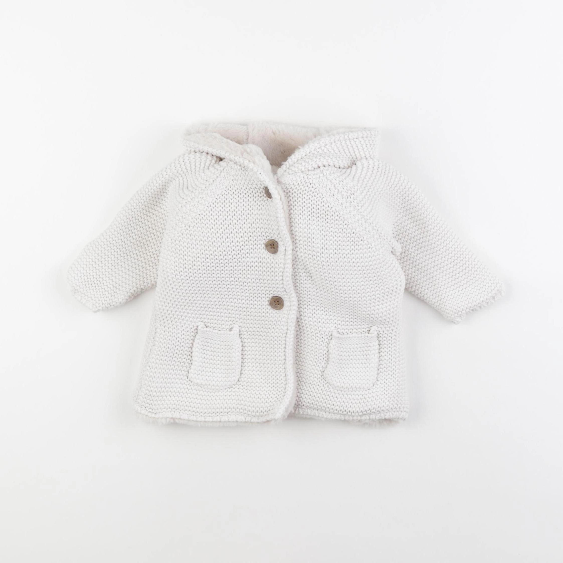 Vertbaudet - gilet blanc - 6 mois