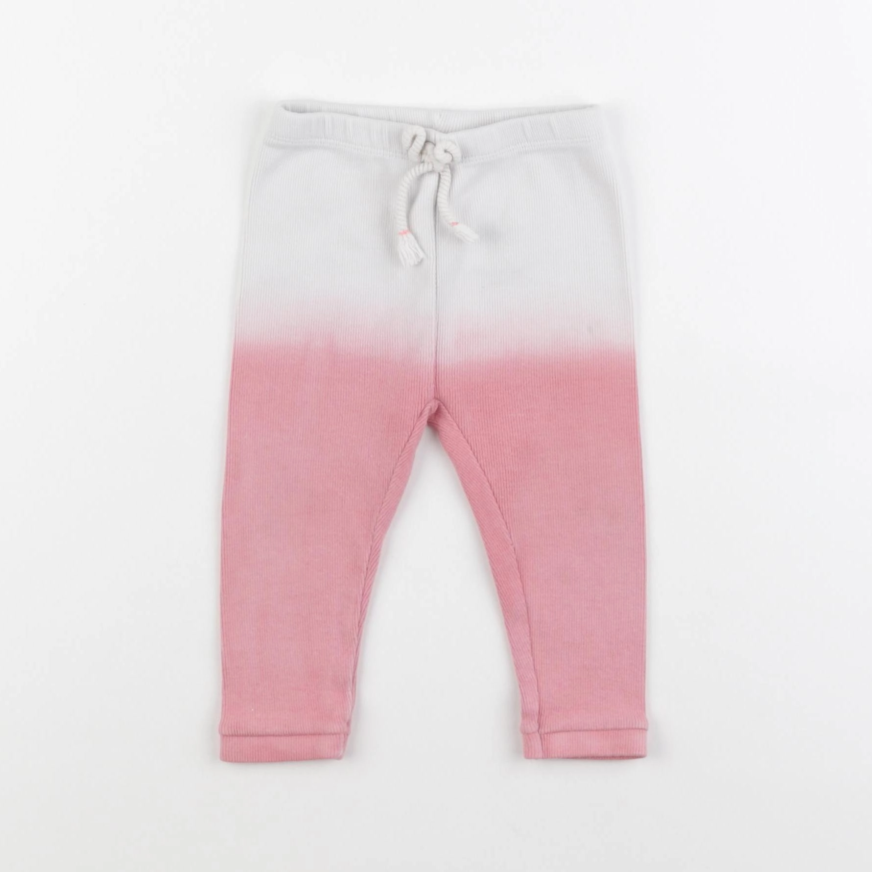 Zara - legging blanc, rose - 9/12 mois