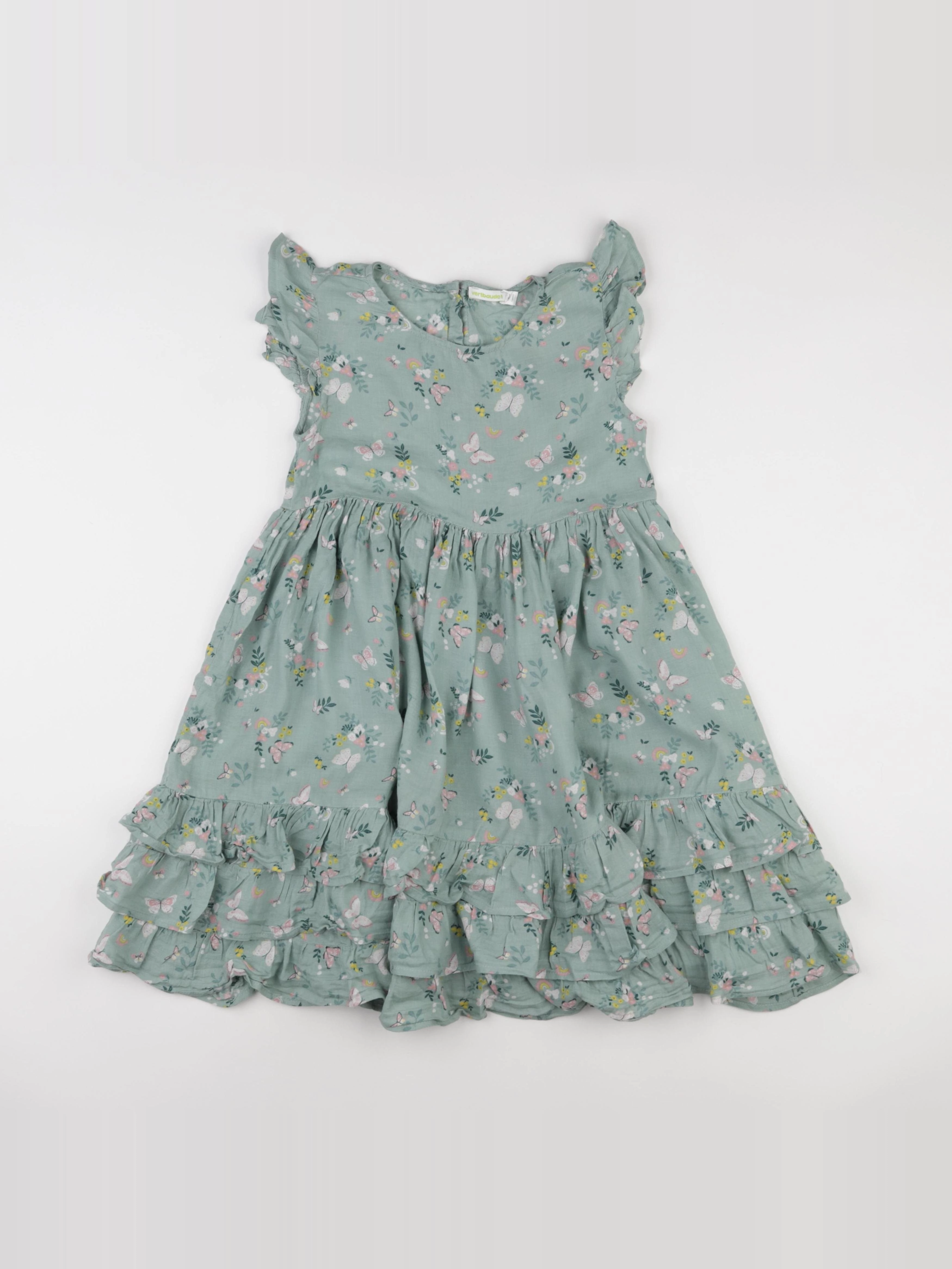 Vertbaudet - robe vert - 10 ans