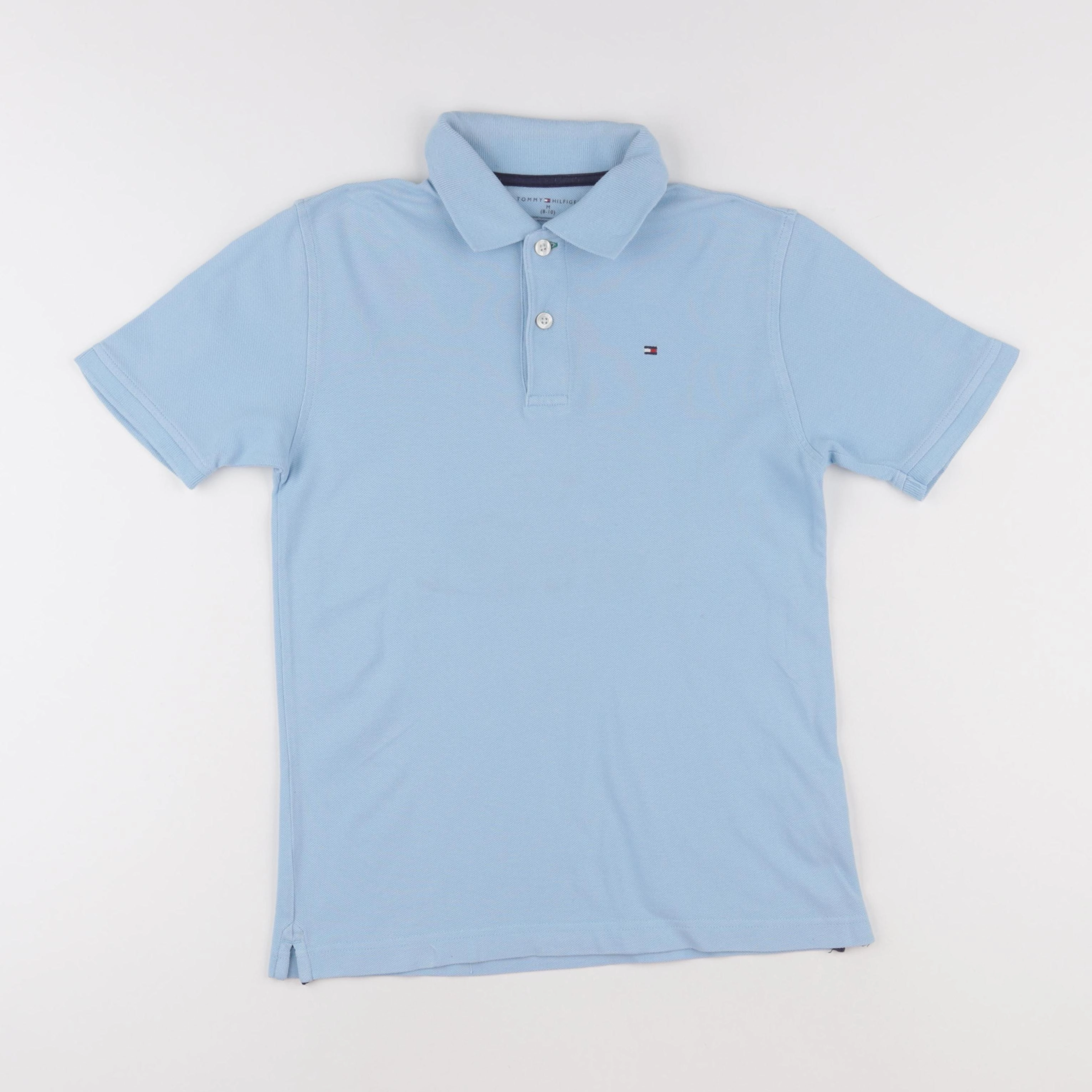 Tommy Hilfiger - polo bleu - 8/10 ans