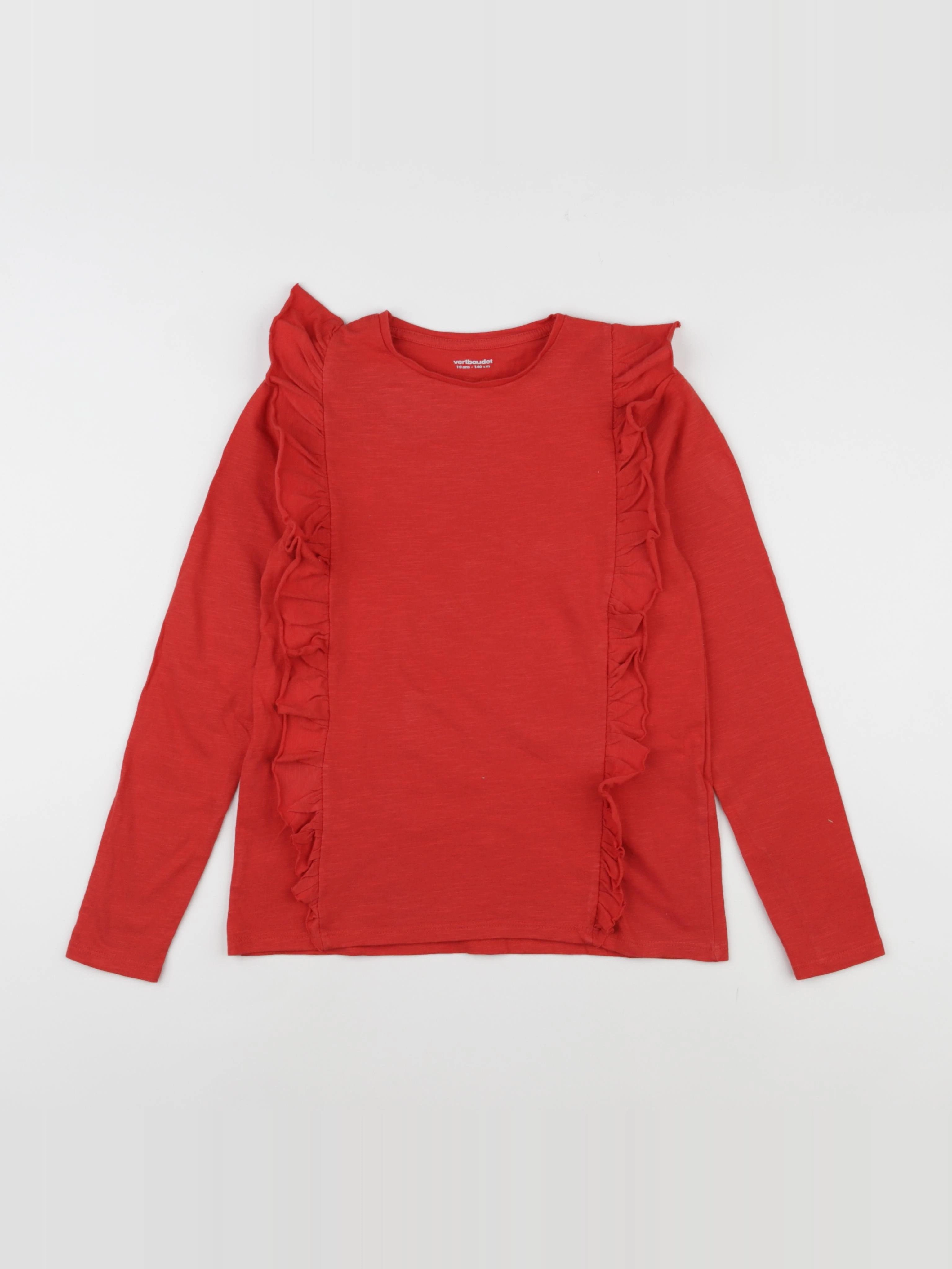 Vertbaudet - tee-shirt rouge - 10 ans