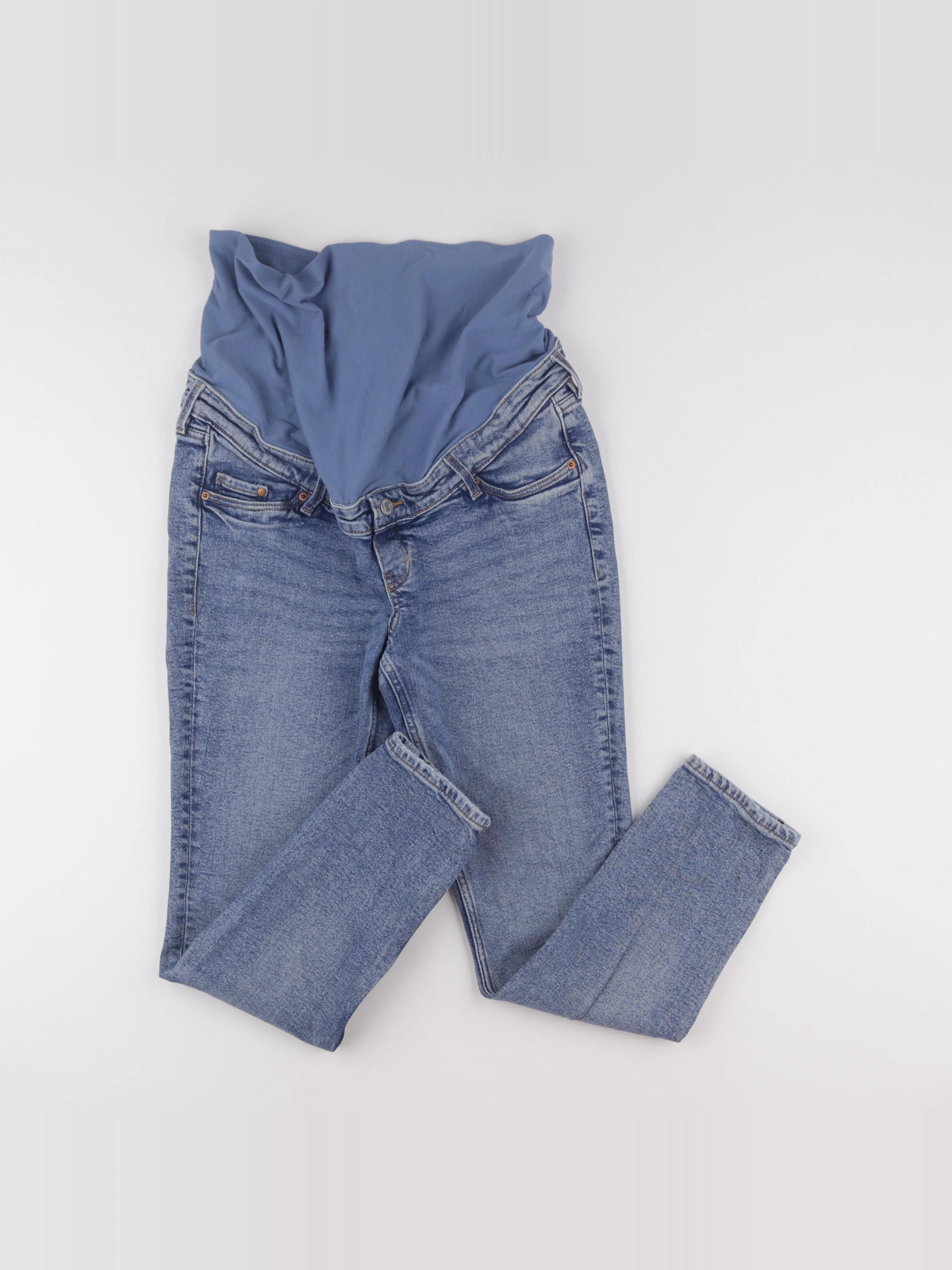 H&M - jean grossesse bleu - m