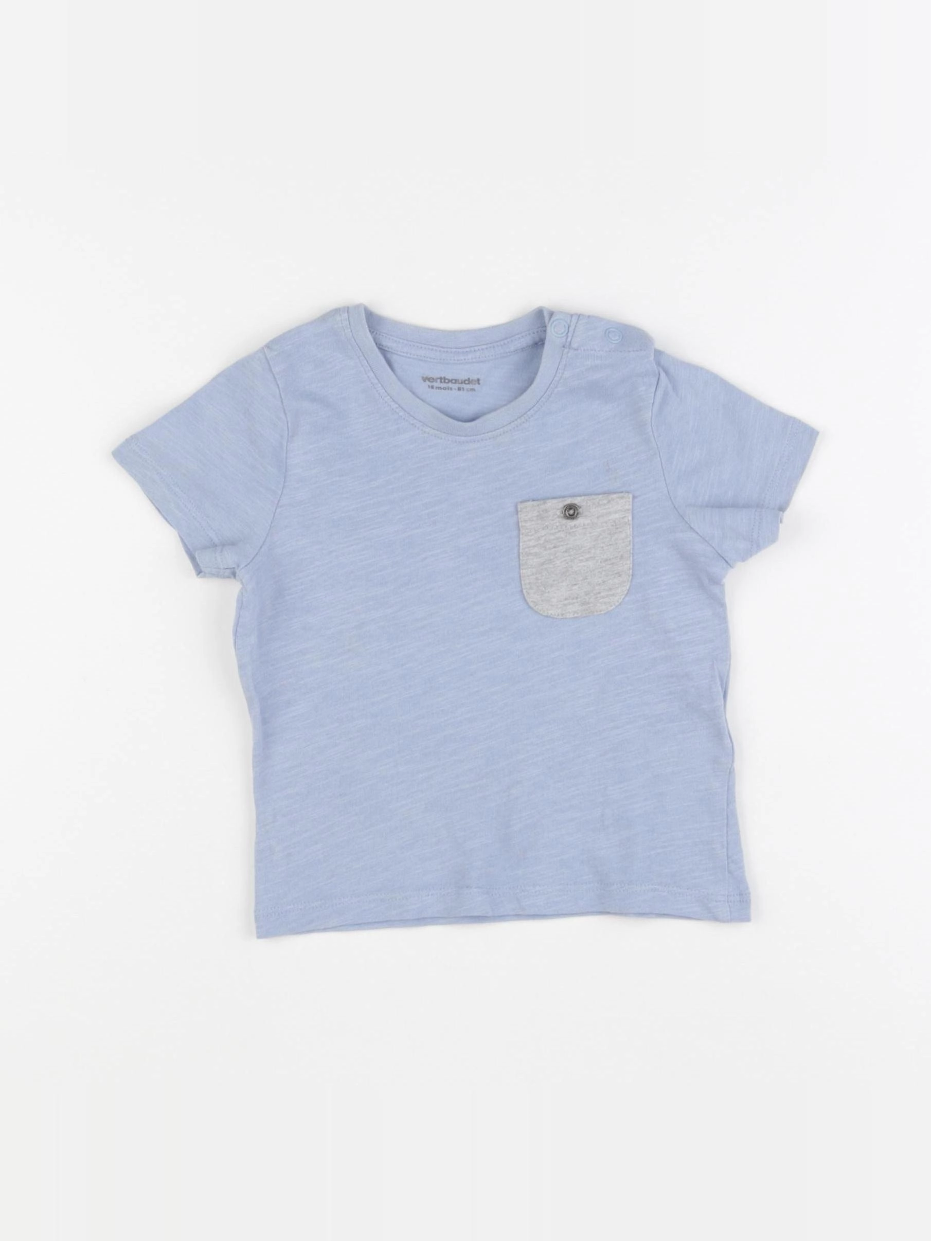 Vertbaudet - tee-shirt bleu - 18 mois