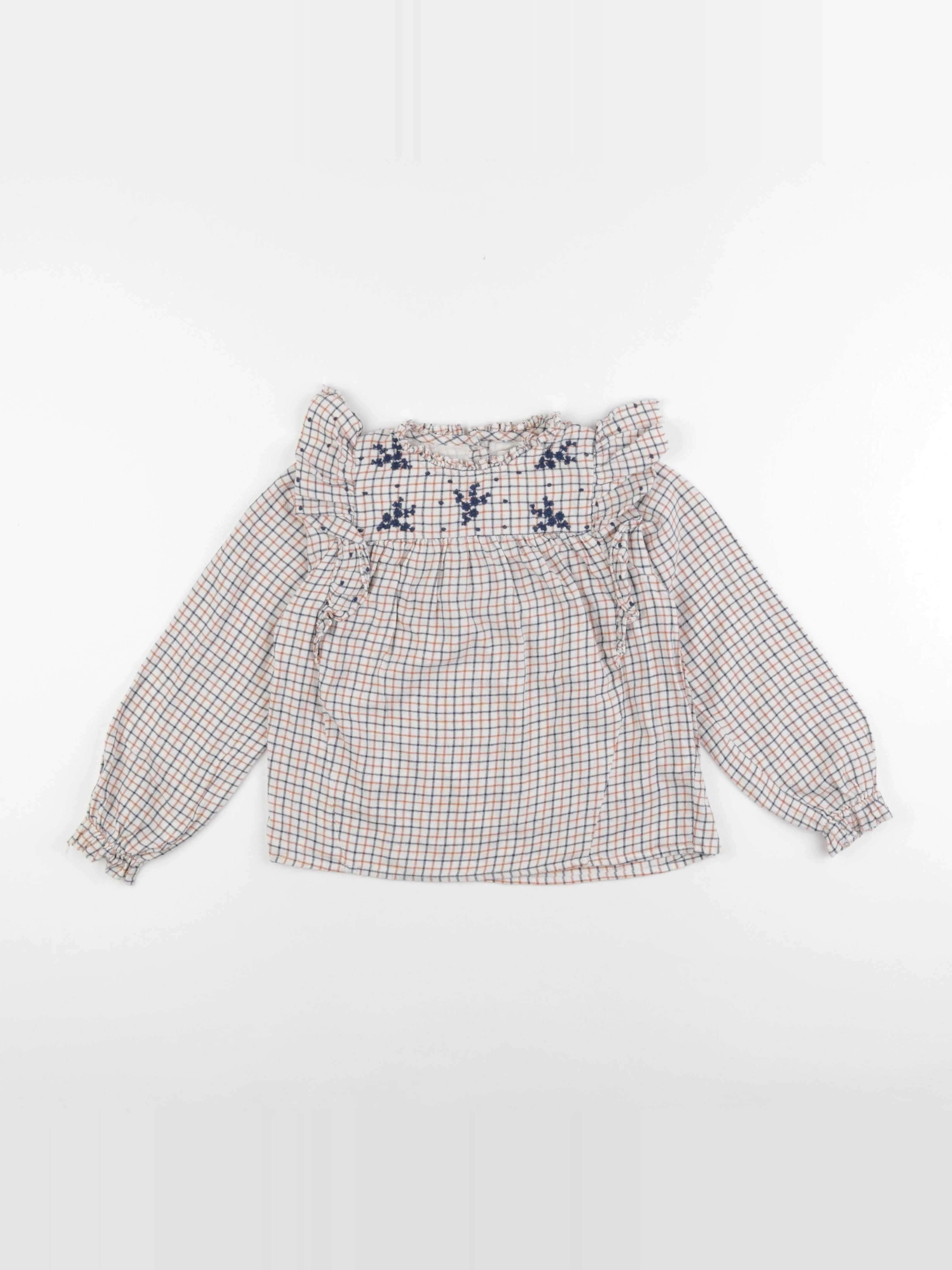 Louis Louise - blouse beige, bleu - 8 ans
