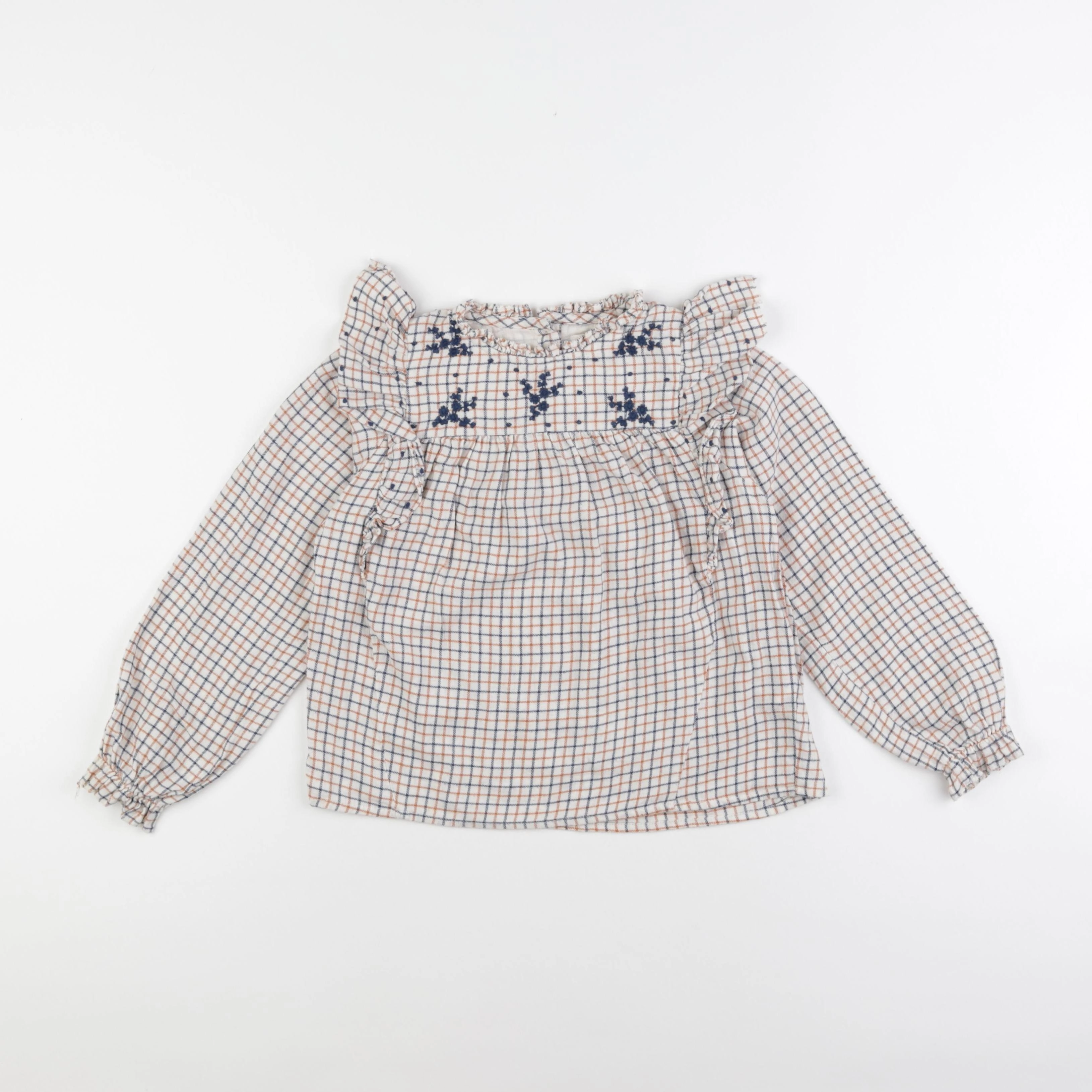 Louis Louise - blouse beige, bleu - 8 ans
