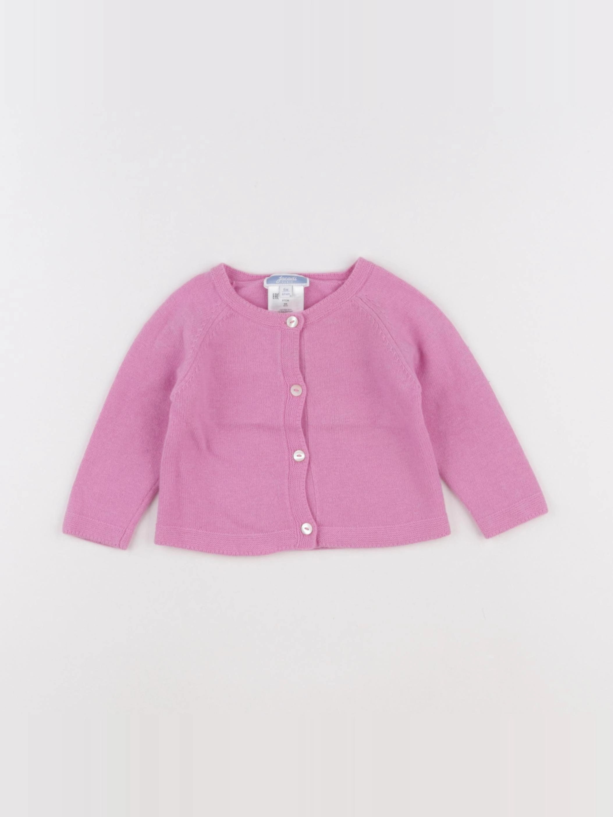 Jacadi - gilet rose - 6 mois