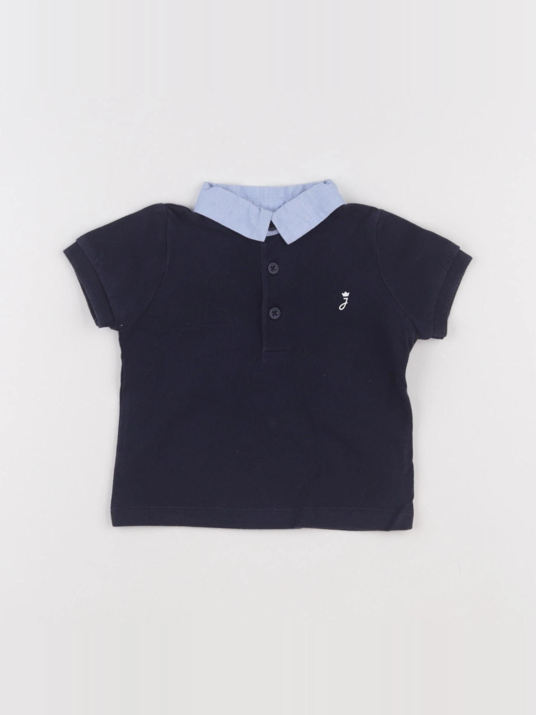 Jacadi - polo bleu - 6 mois