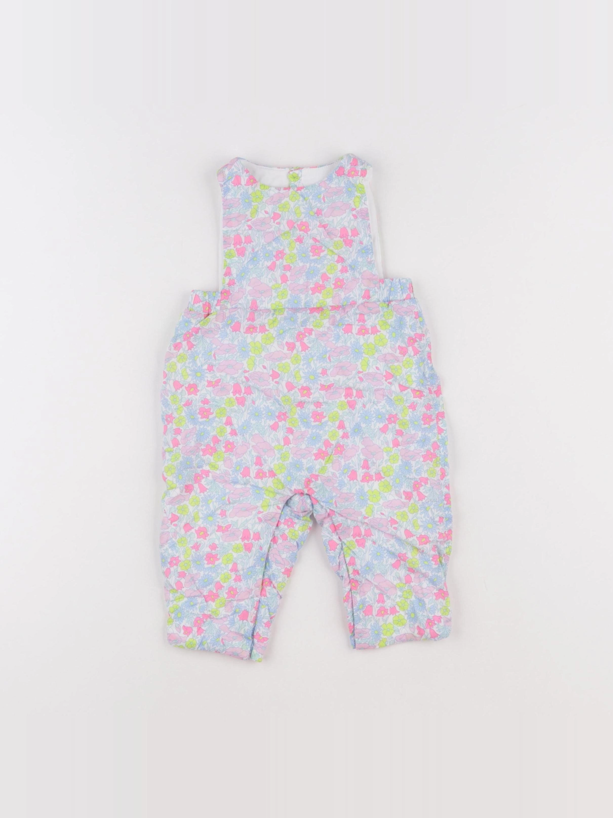 Jacadi - combinaison liberty vert, rose - 6 mois