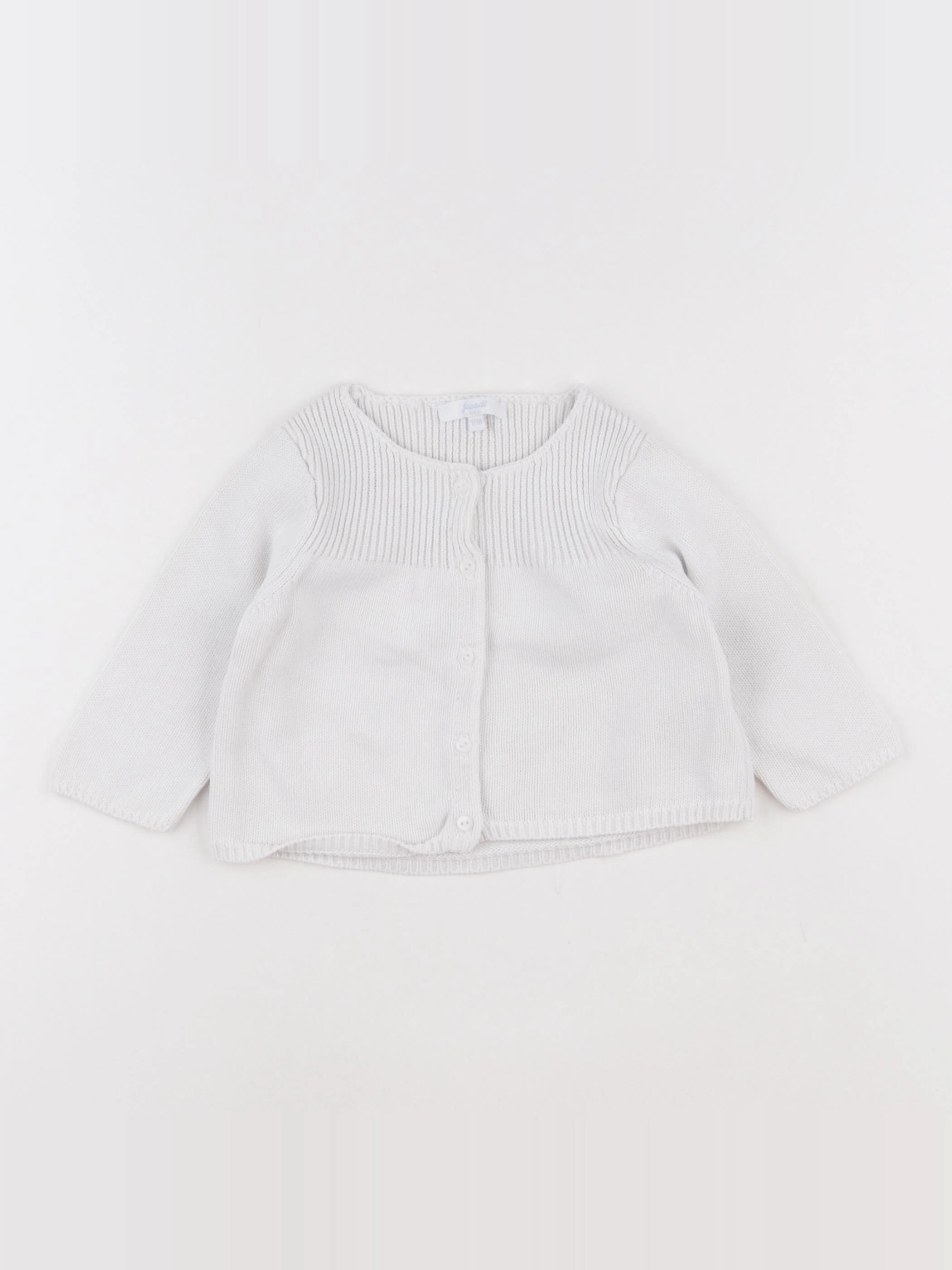 Jacadi - gilet blanc - 12 mois