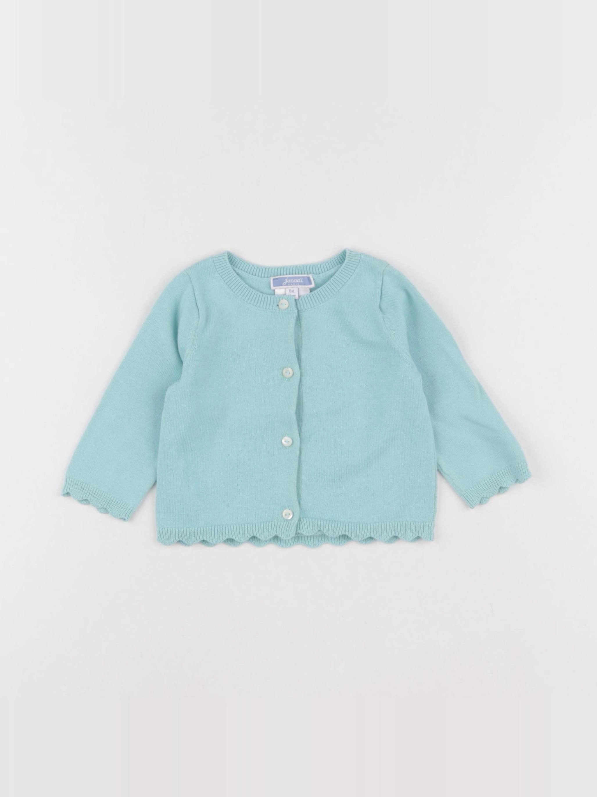 Jacadi - gilet bleu - 6 mois