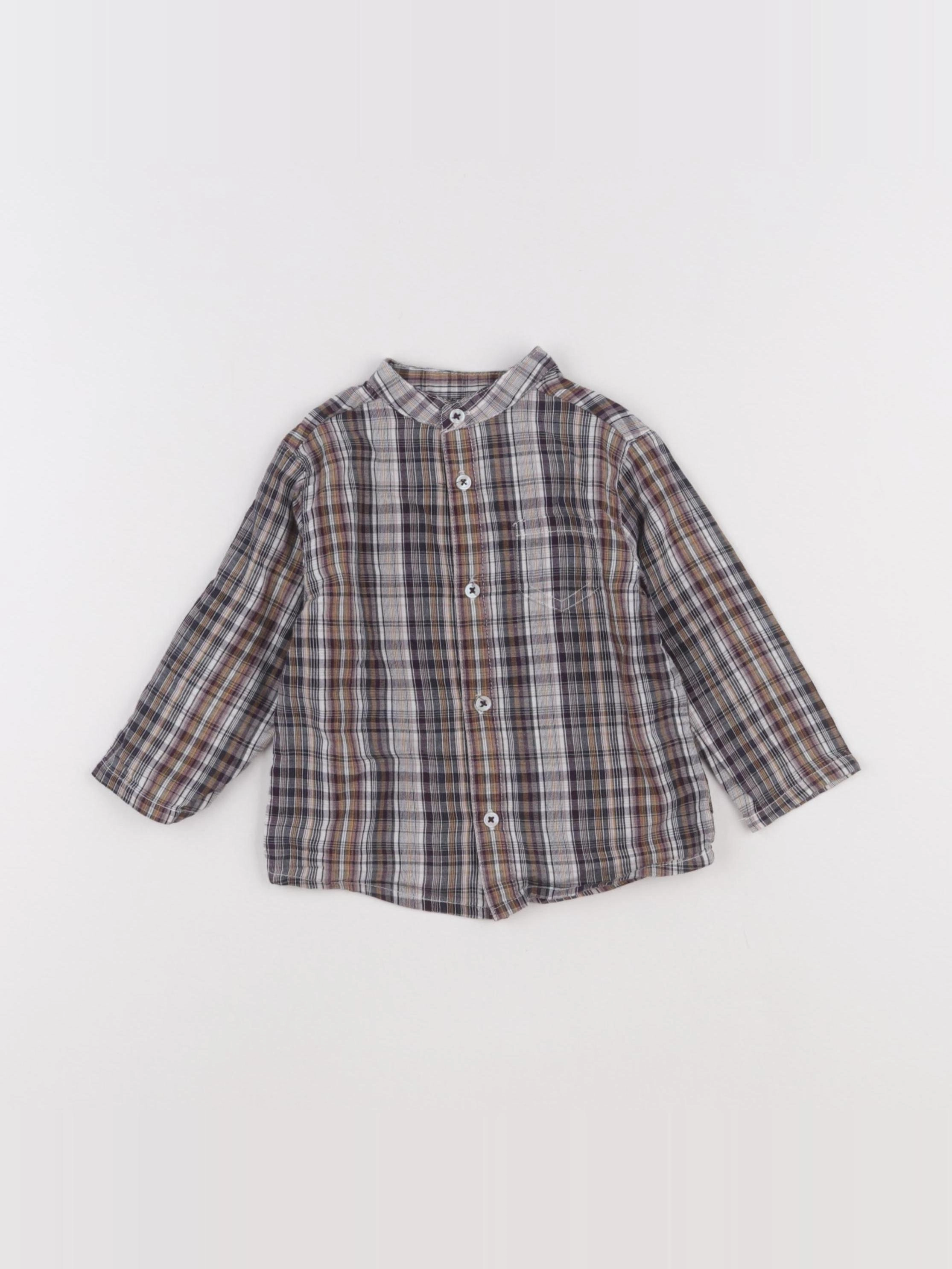 Boutchou - chemise marron - 9 mois