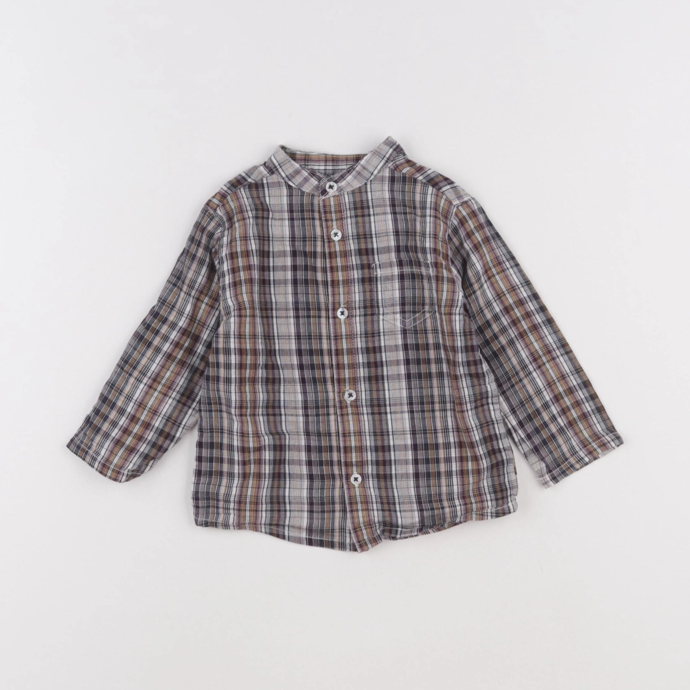 Boutchou - chemise marron - 9 mois