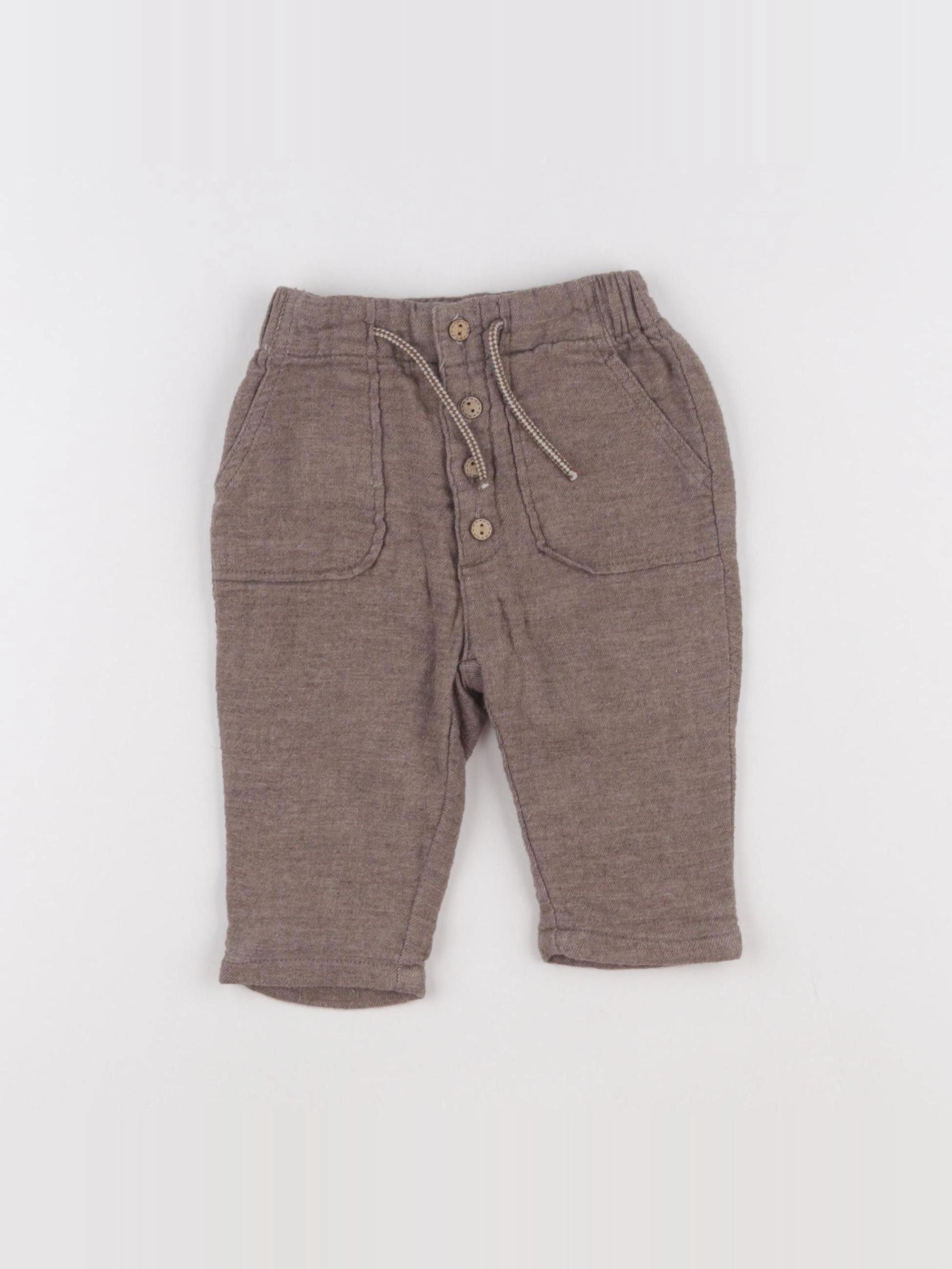 Zara - pantalon marron - 3/6 mois