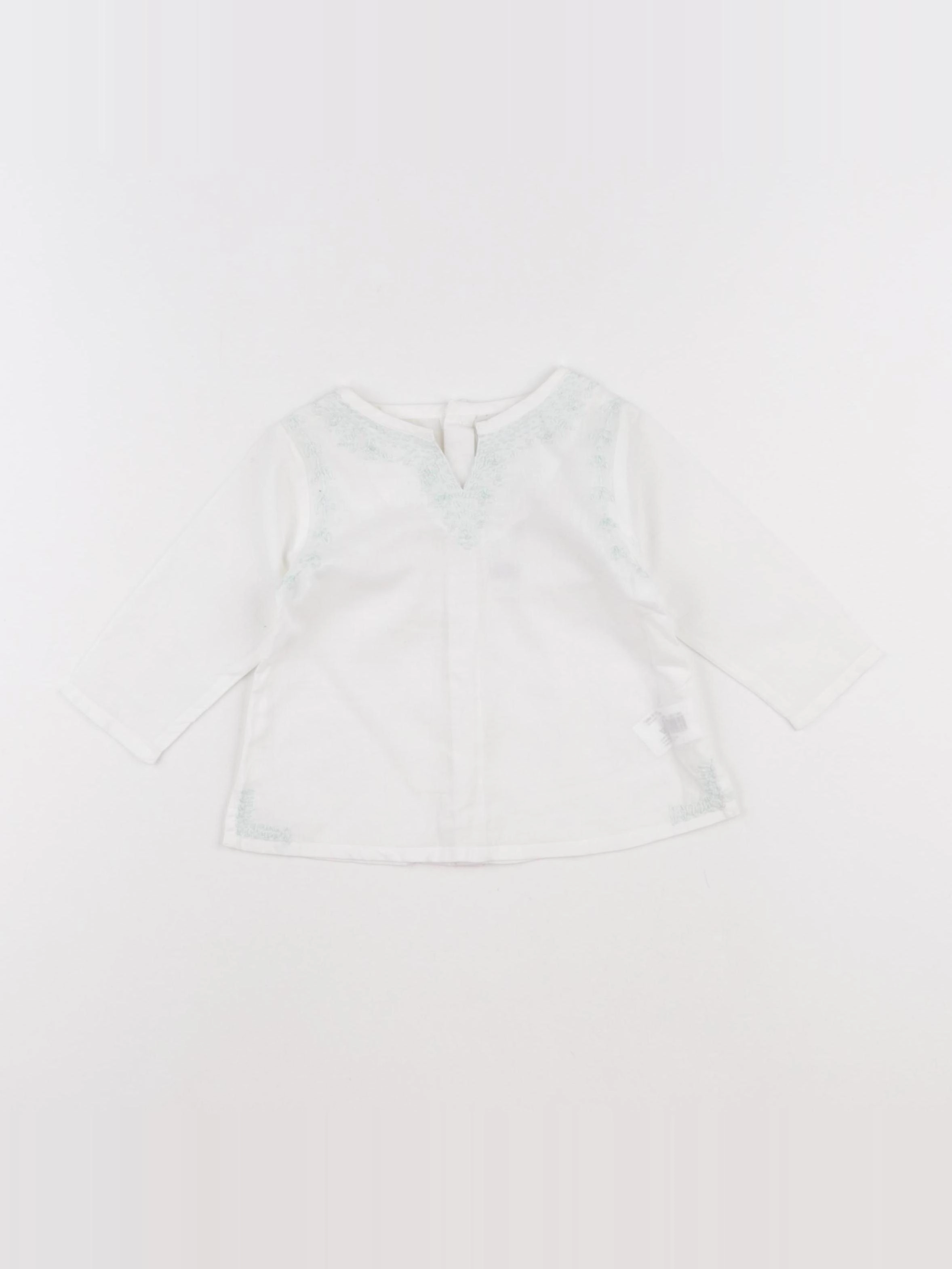 Boutchou - blouse blanc - 9 mois