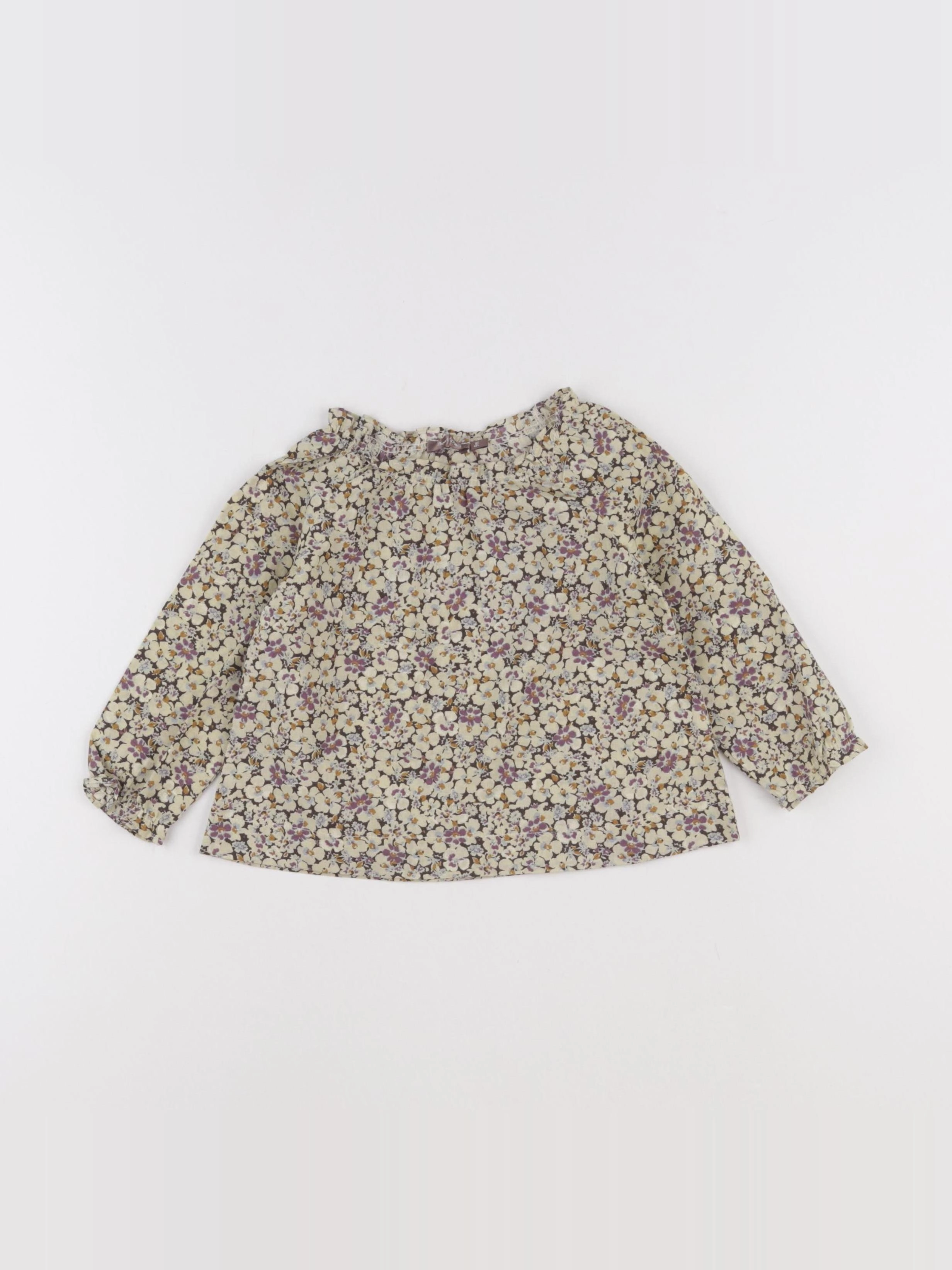 Boutchou - blouse vert - 9 mois
