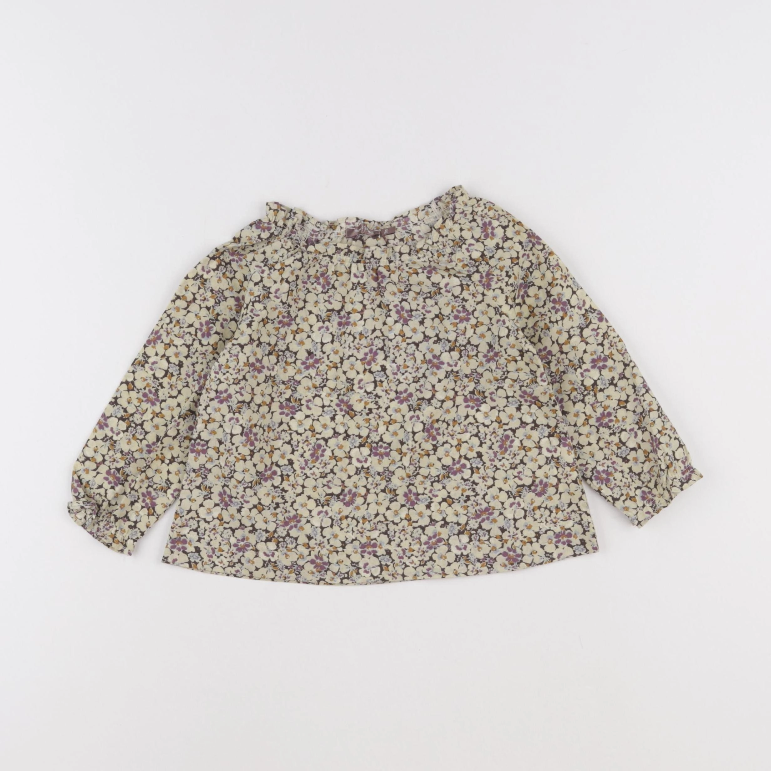 Boutchou - blouse vert - 9 mois