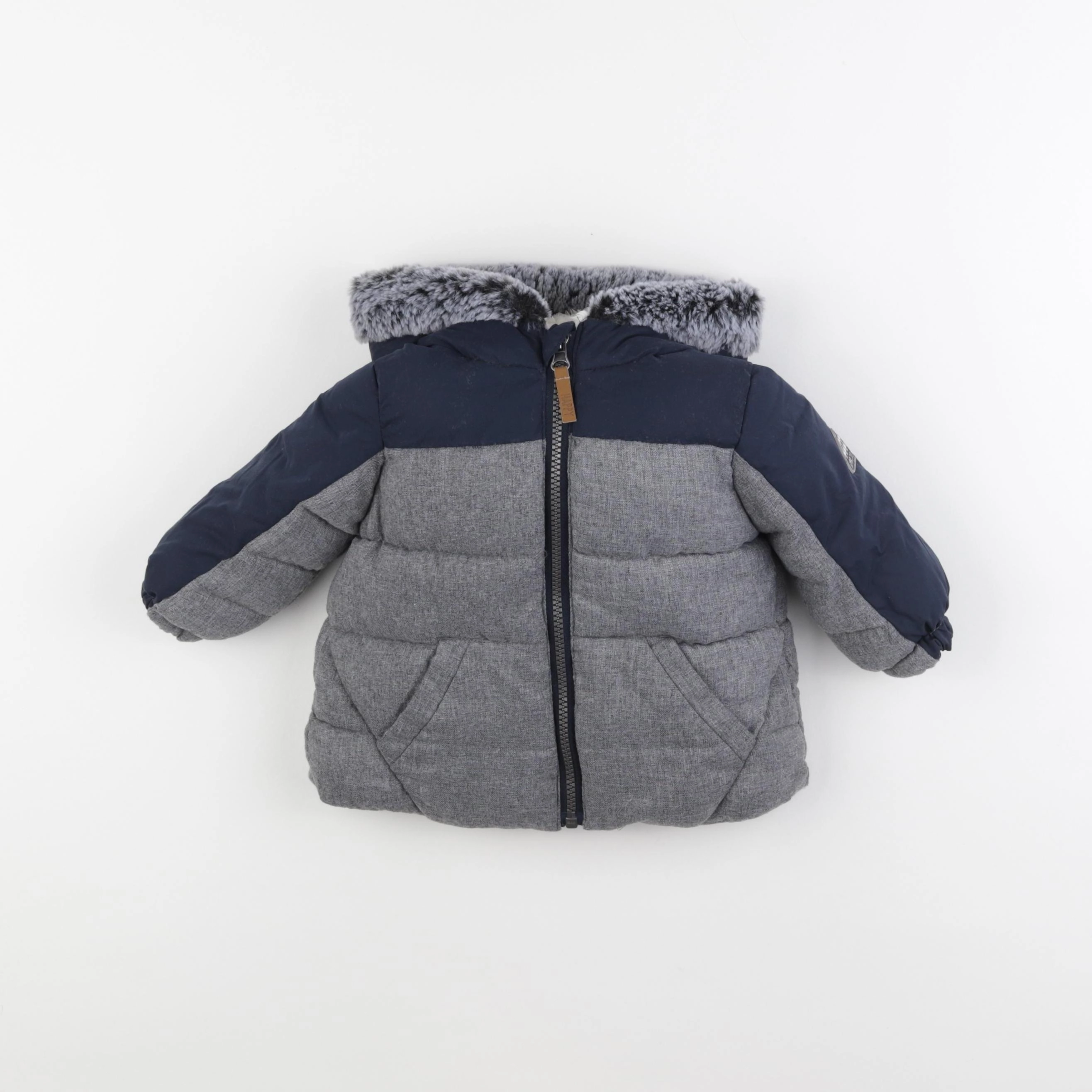 Tape à l'oeil - parka bleu, gris - 6 mois