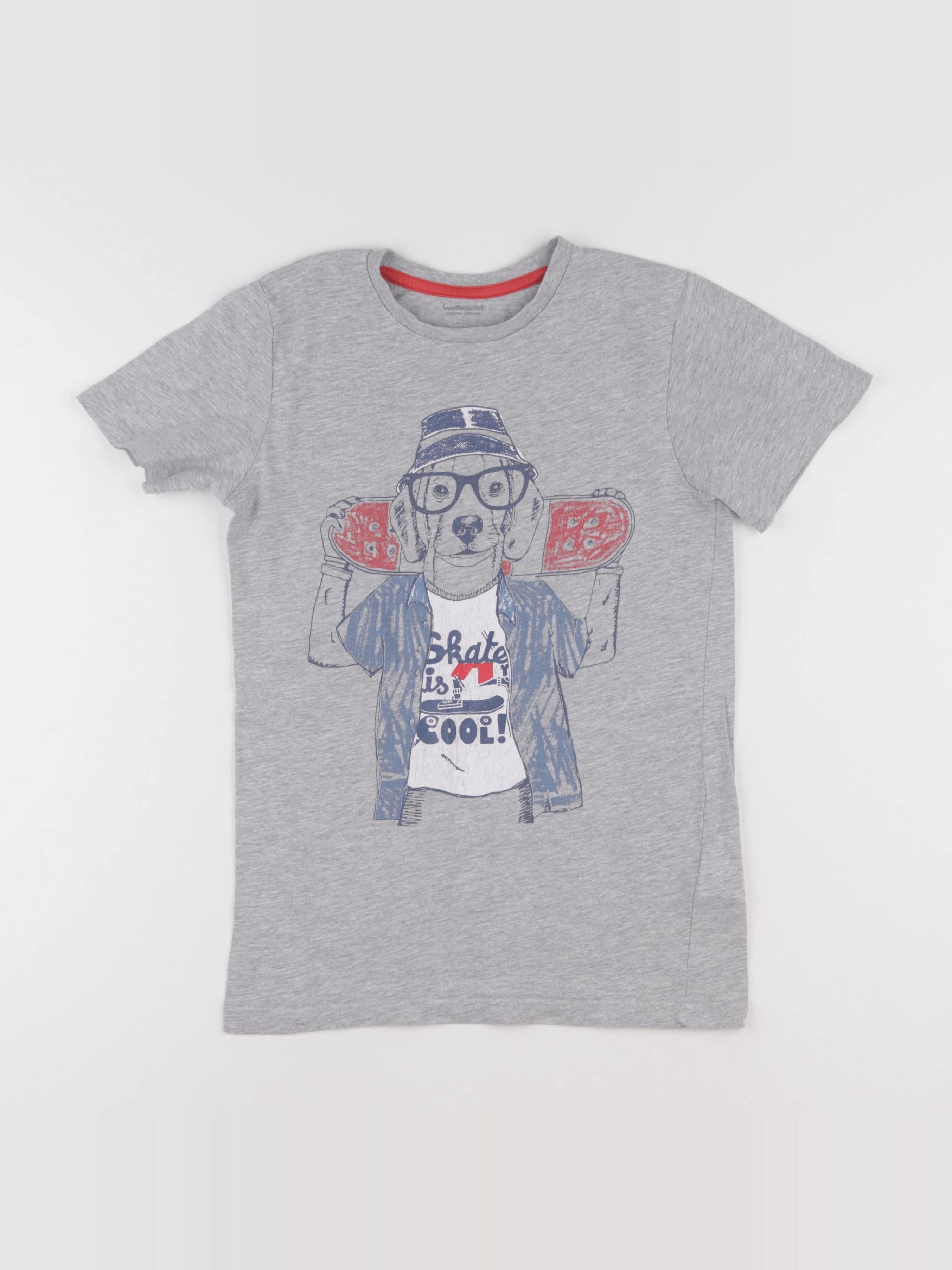 Vertbaudet - tee-shirt gris - 10 ans