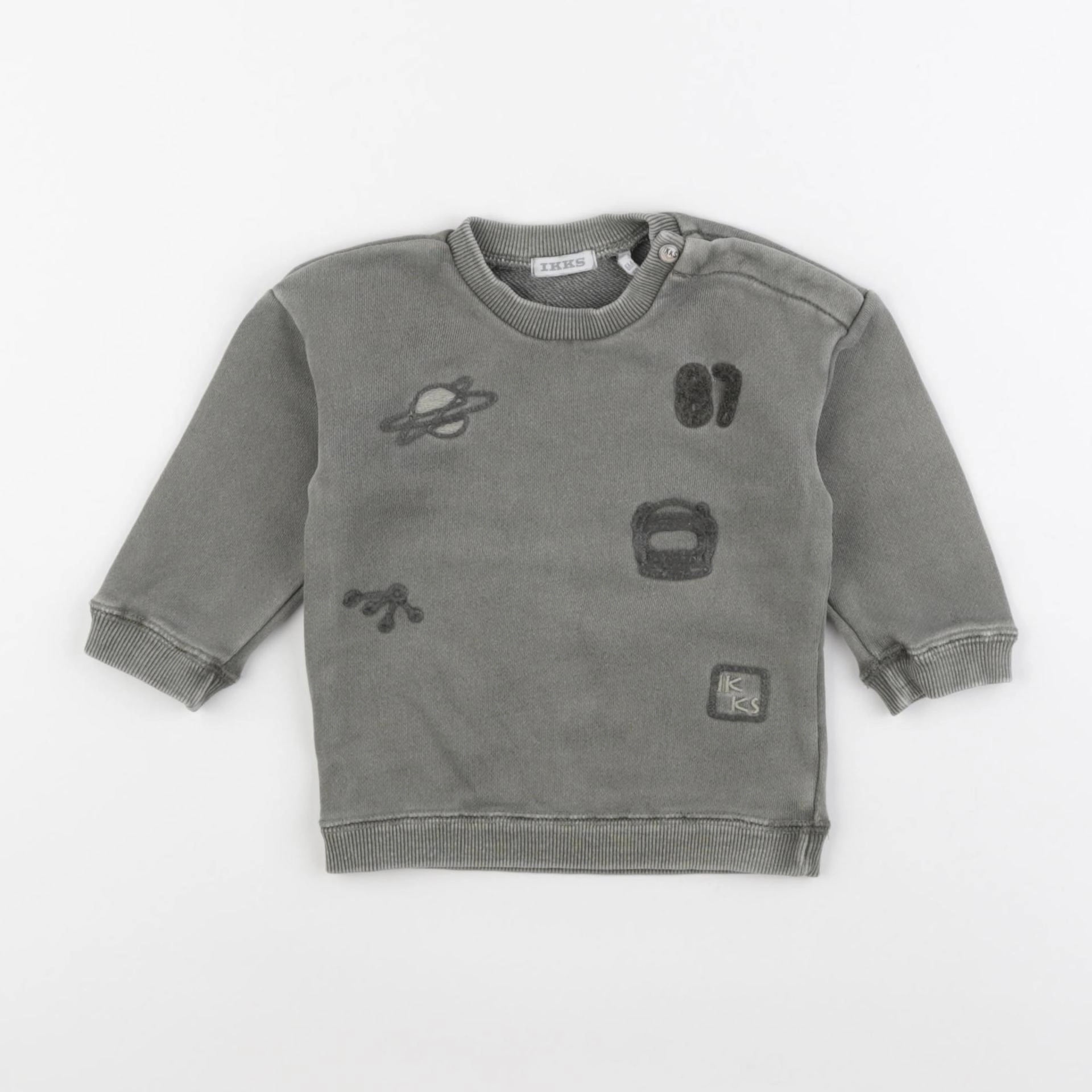 IKKS - sweat vert - 6 mois